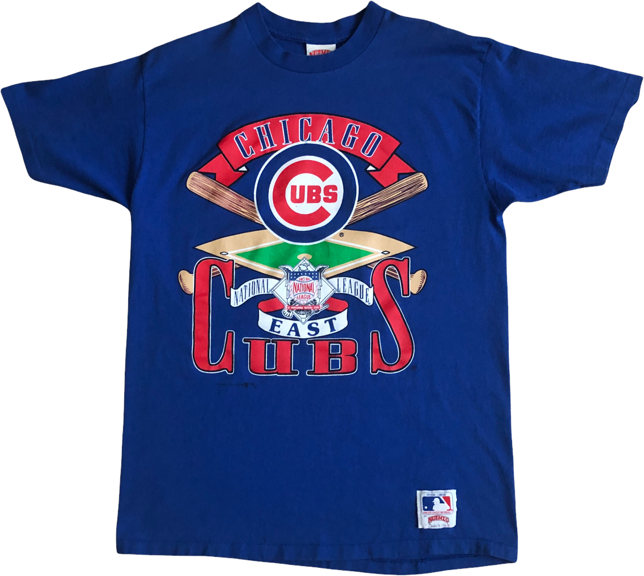 Chicago Cubs National League East Logo Vintage '90s T-Shirt by Nutmeg