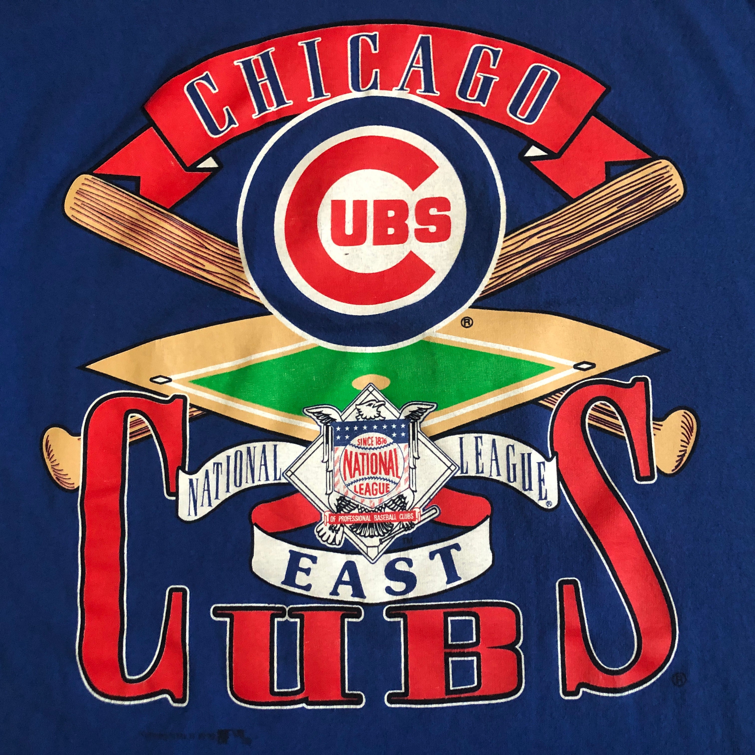 Chicago Cubs National League East Logo Vintage '90s T-Shirt by