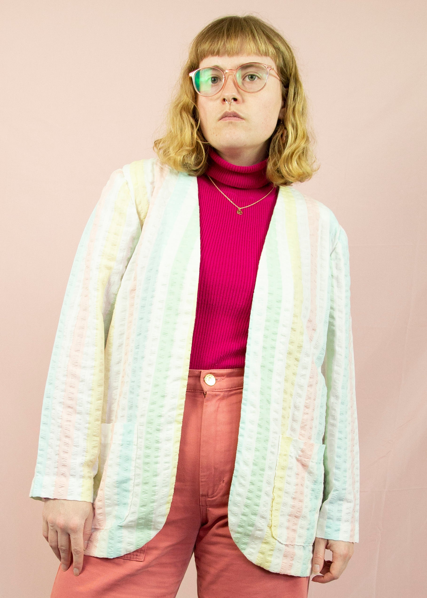 Vintage Pastel Rainbow Blazer Shop THRILLING