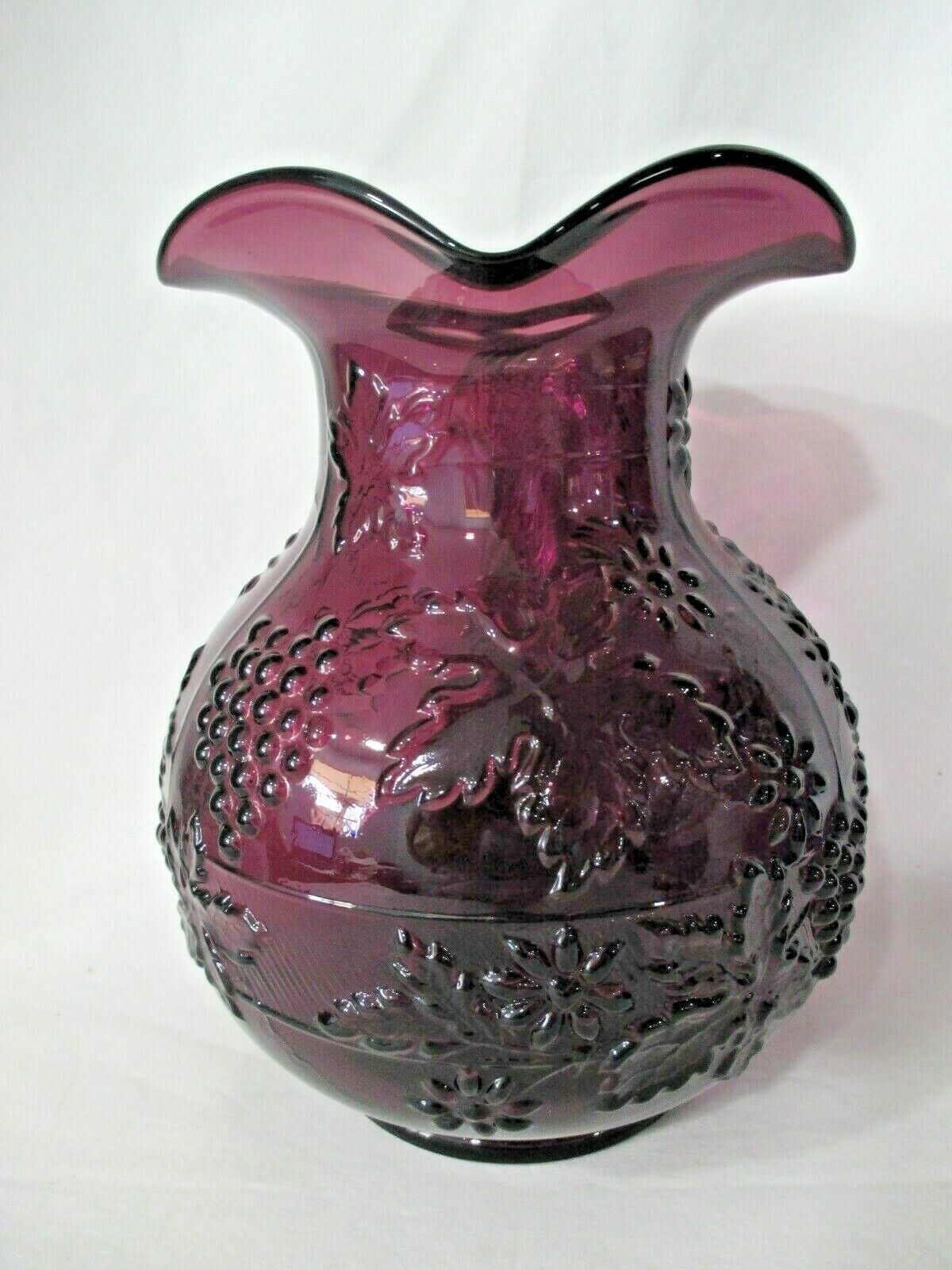 Vintage Creamer Syrup Carafe Purple Amethyst Glass 