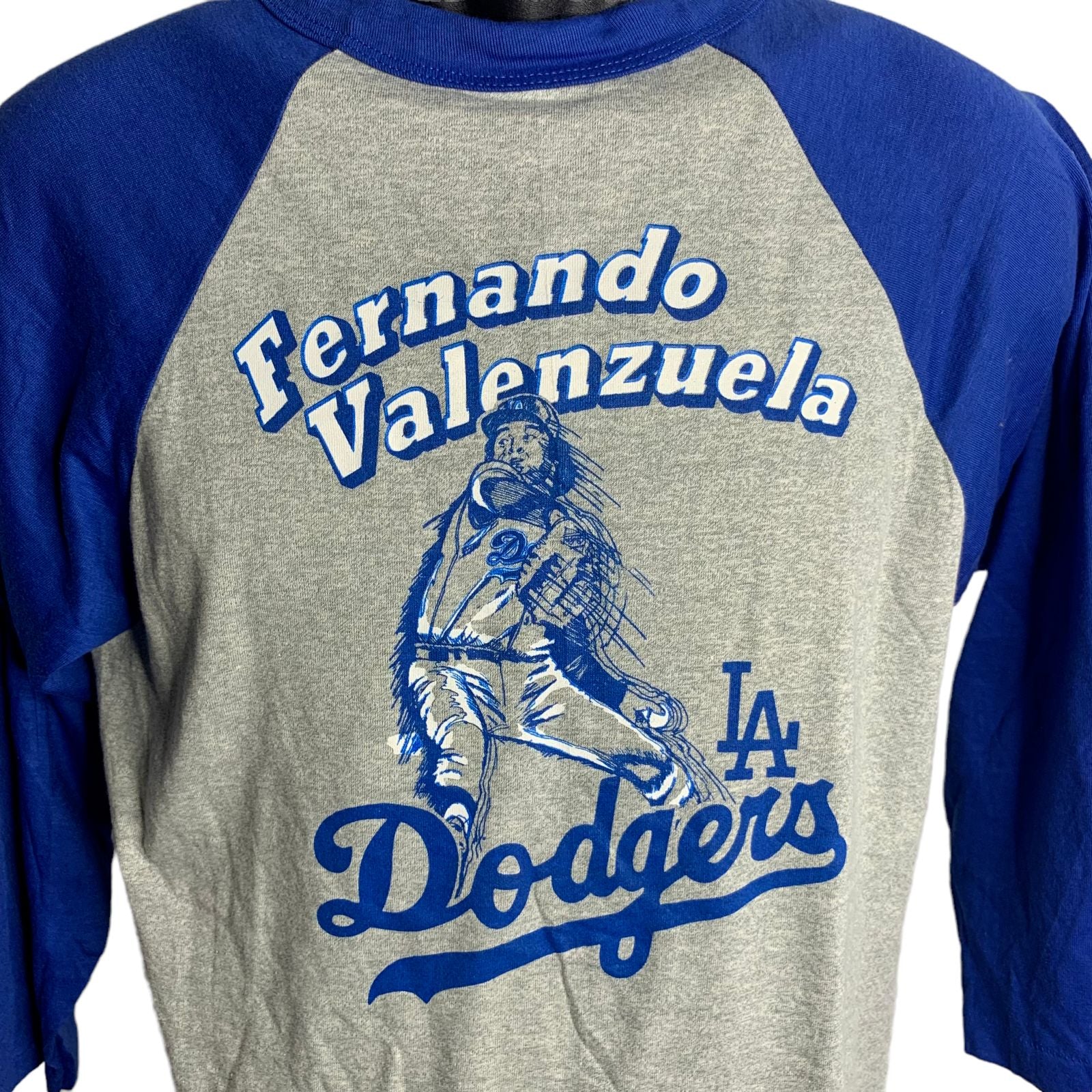 1990s La Dodgers Baseball Cotton Jersey Button Front Shirt