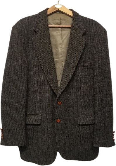 Vintage 80s Woolrich Harris Tweed Wool Blazer Sport Coat Men's by