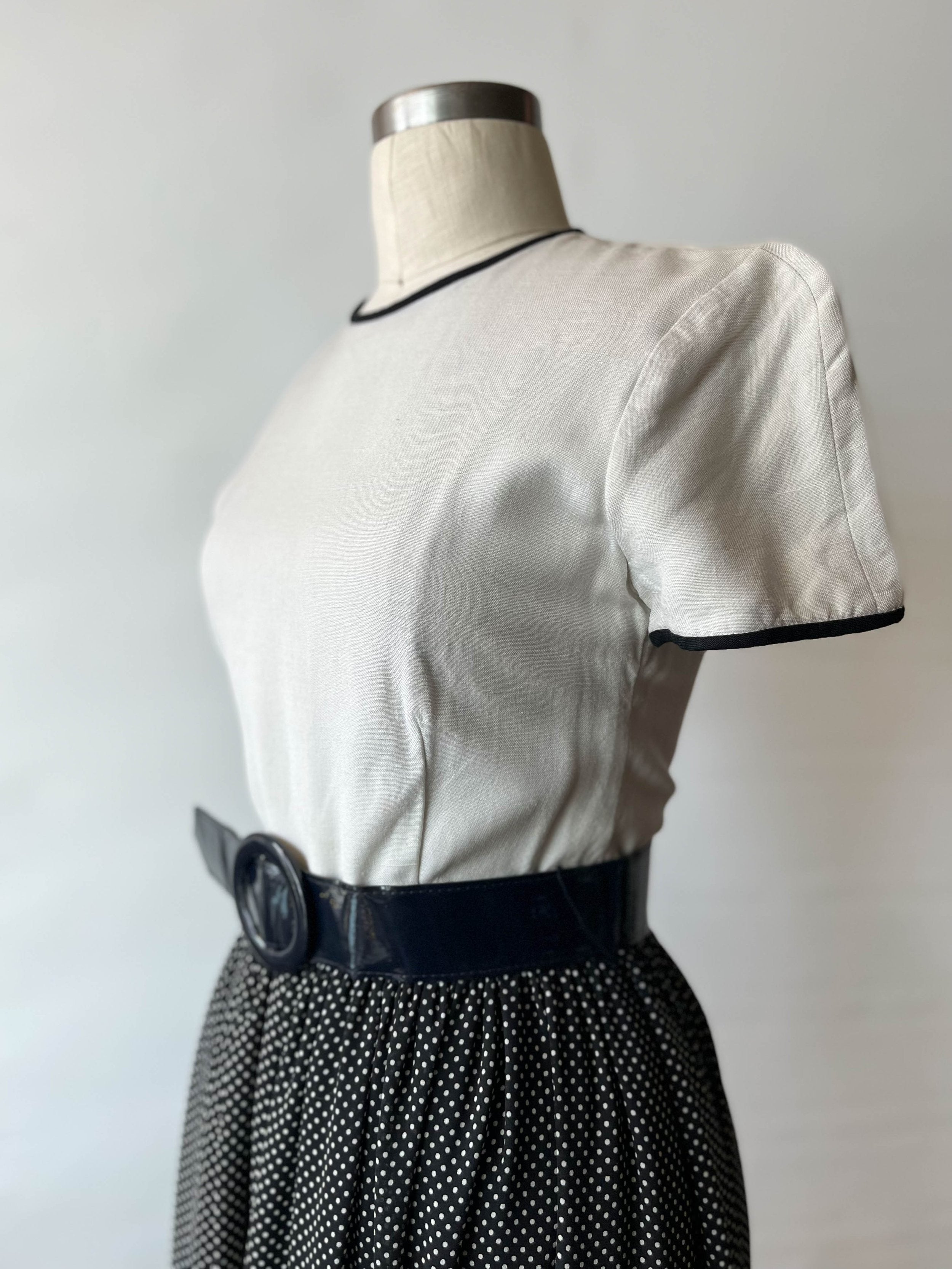 Vintage 80s Polka Dot Executive Dress by Albert Nipon | Shop THRILLING