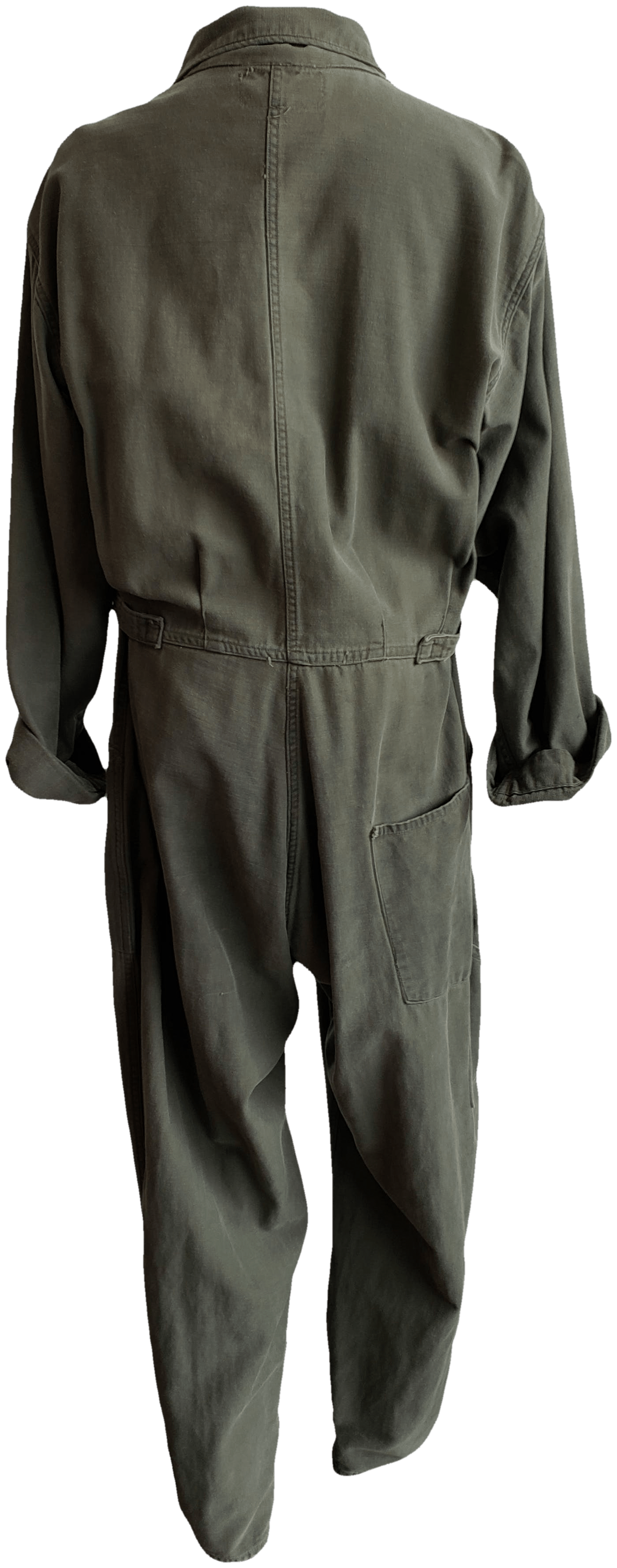 Vintage Army Green Jumpsuit with Button Detailing Shop THRILLING