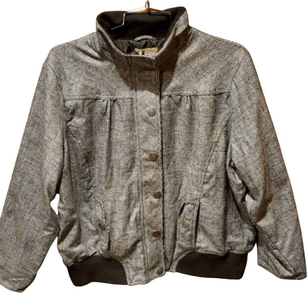 Vintage Black White Tweed Wool Coat by Paris Blues Shop THRILLING