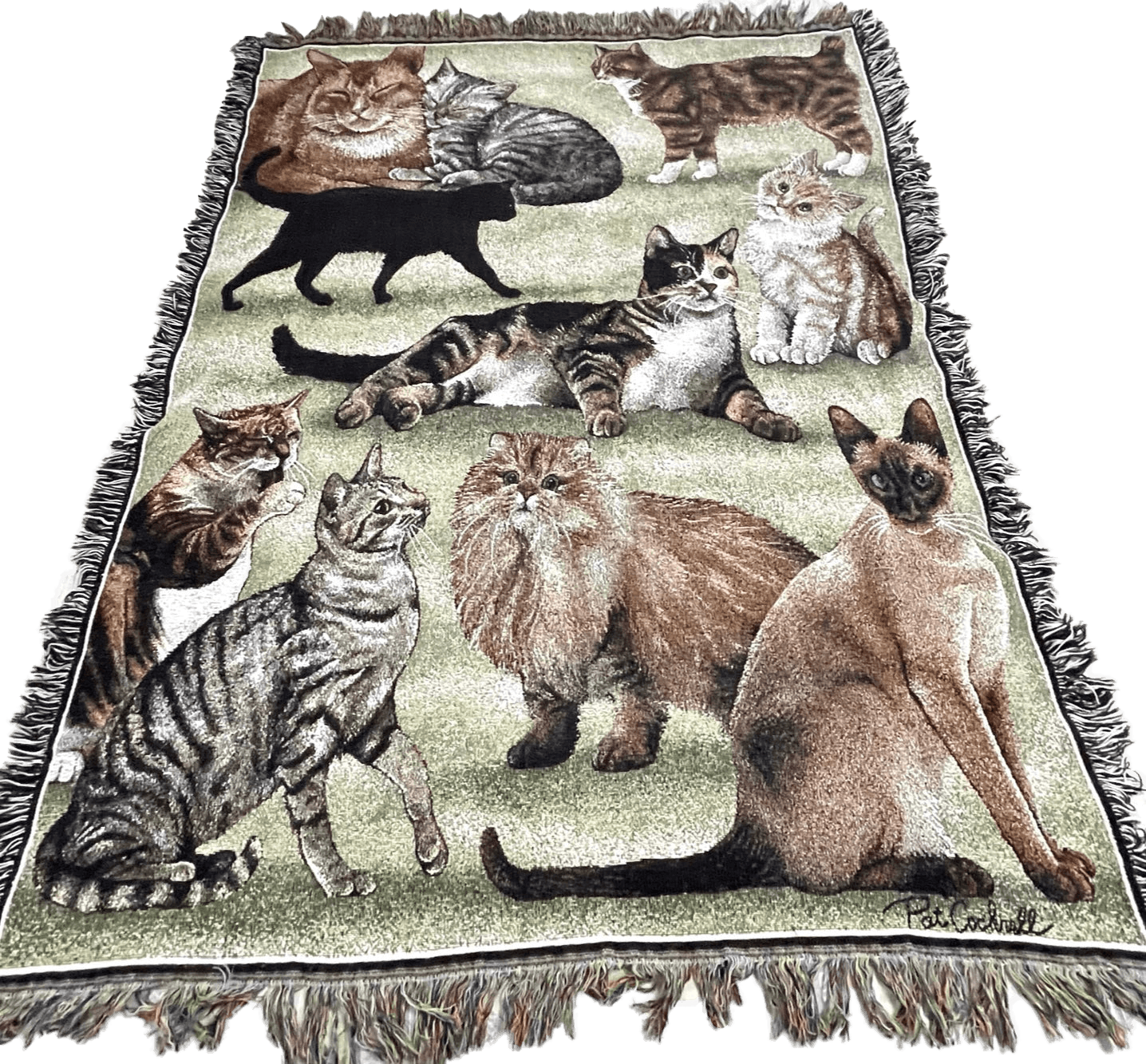 Cat Blanket, Woven, Throw, Afghan