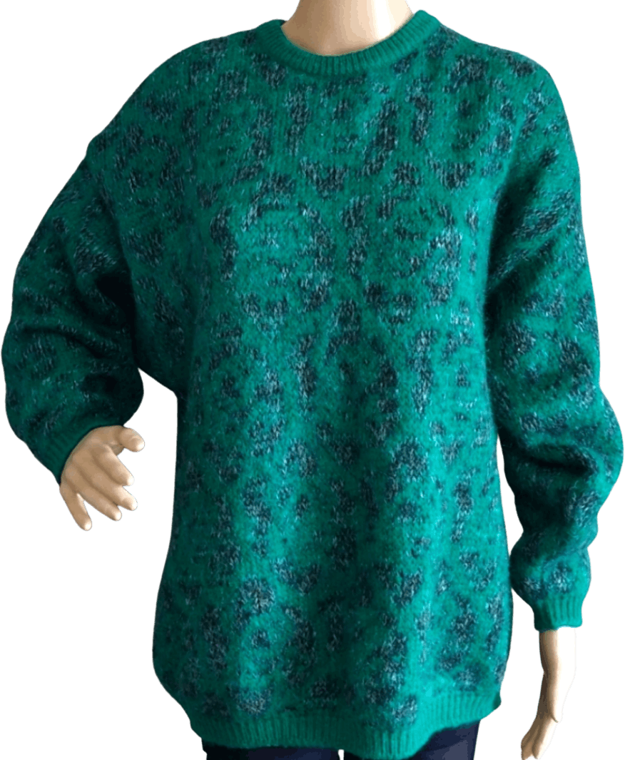 Vintage 80's Green Crewneck Sweater by Shop THRILLING