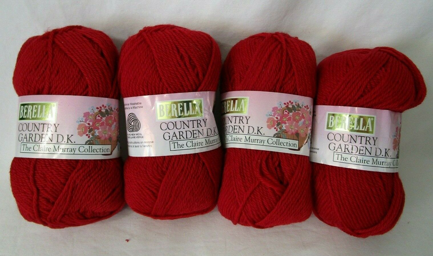 Vintage Claire Murray Collection Brick Red 4 Skeins New By Berella Cou 