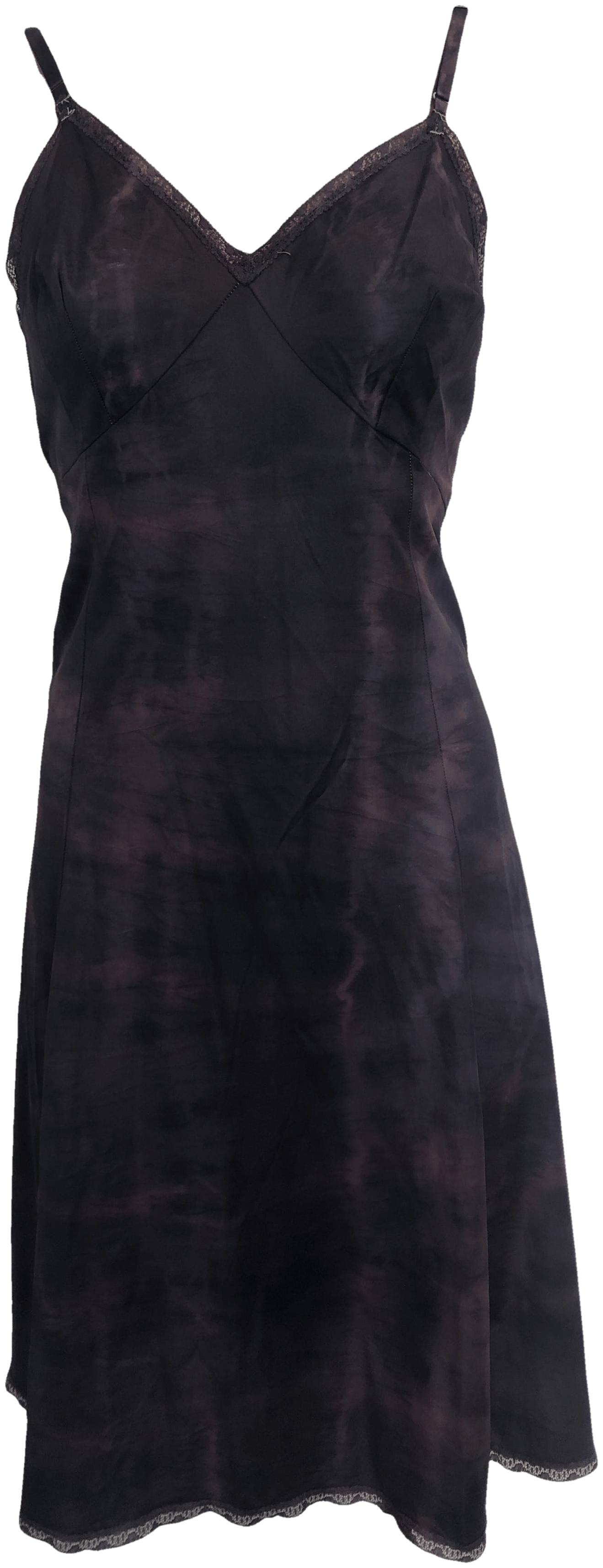 Brown and Pink Tie Dye Slip Dress