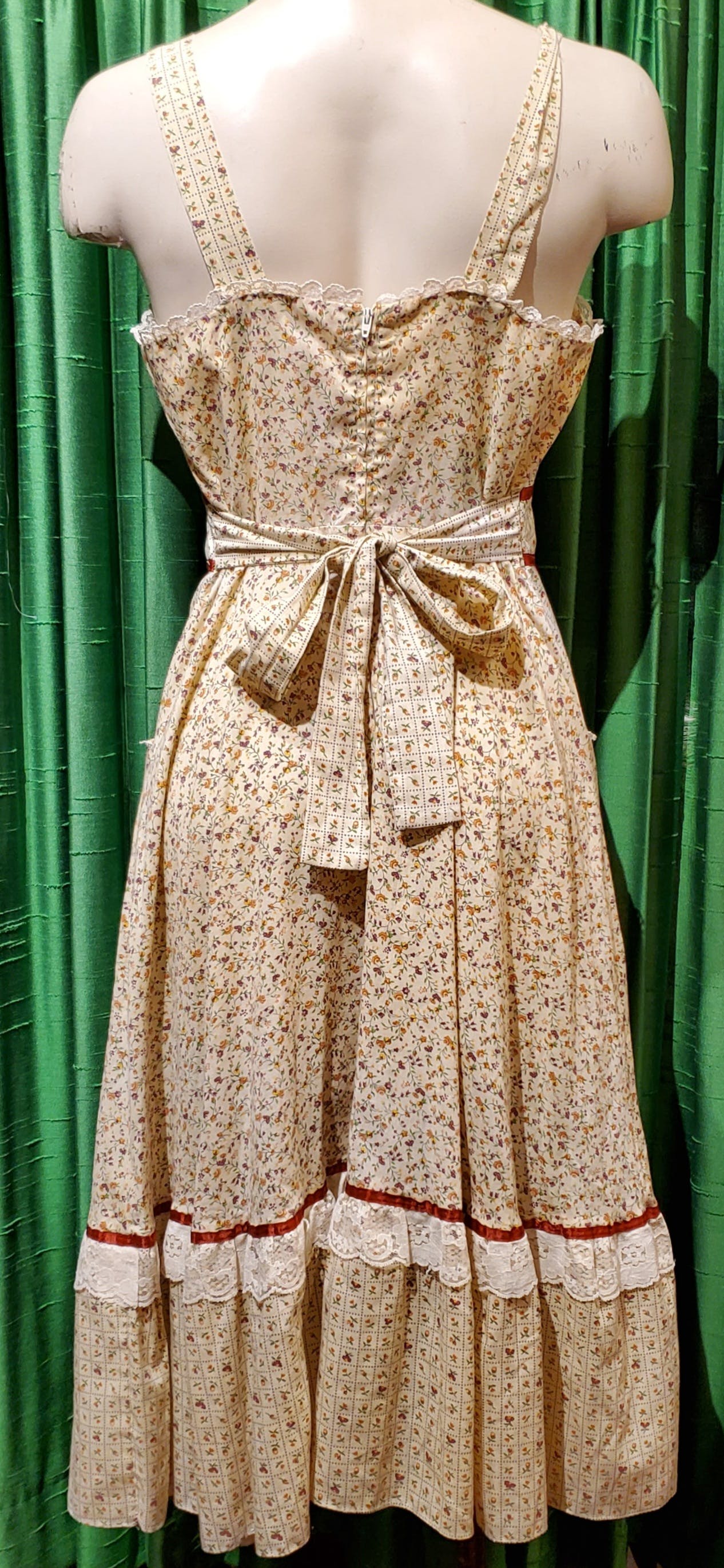 Vintage 70's Gunne Sax Style Off White Floral Prairie Dress | Shop ...