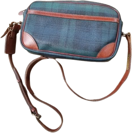 Vintage Polo Ralph Lauren Blackwatch Messenger Purse Shoulder Bag Plaid  Large