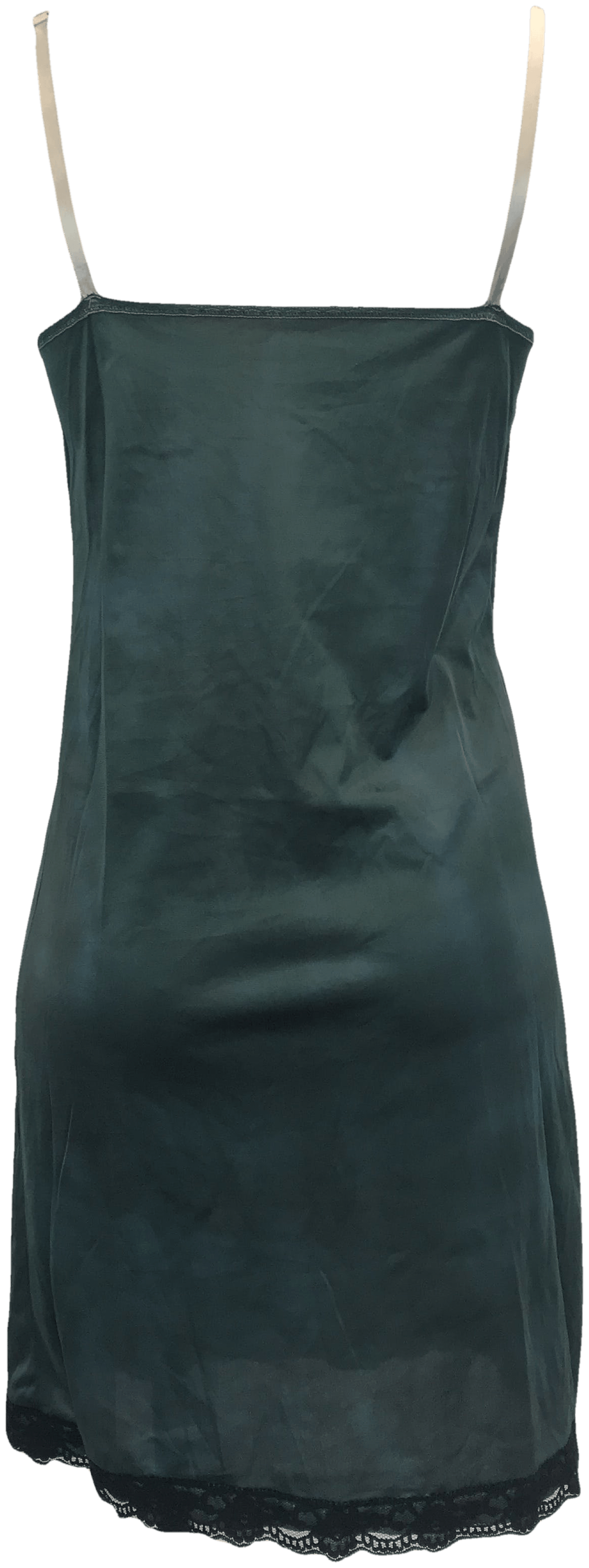 Vintage Green Slip Dress with Lace Trim Shop THRILLING