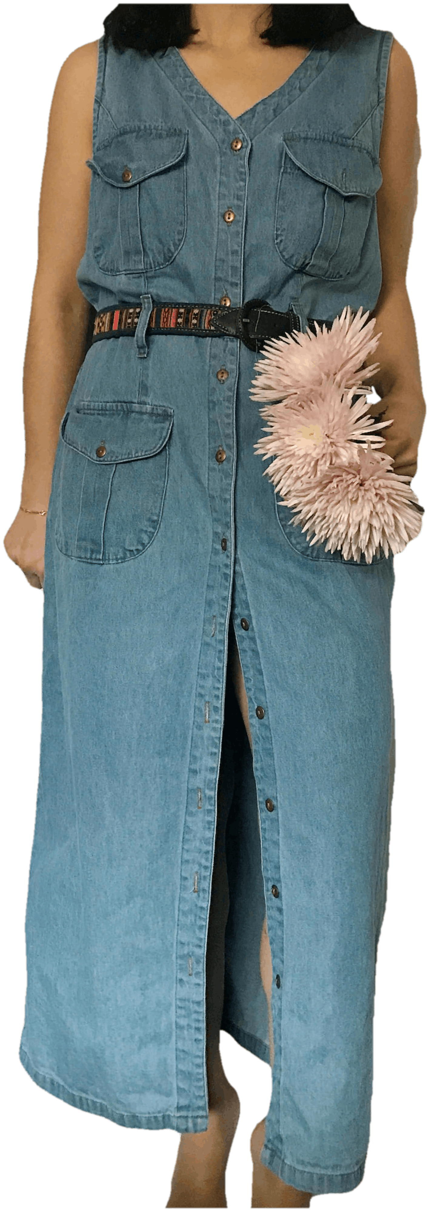 Vintage 90’s Denim Button Down Shirt Dress by Northwest Blue Shop