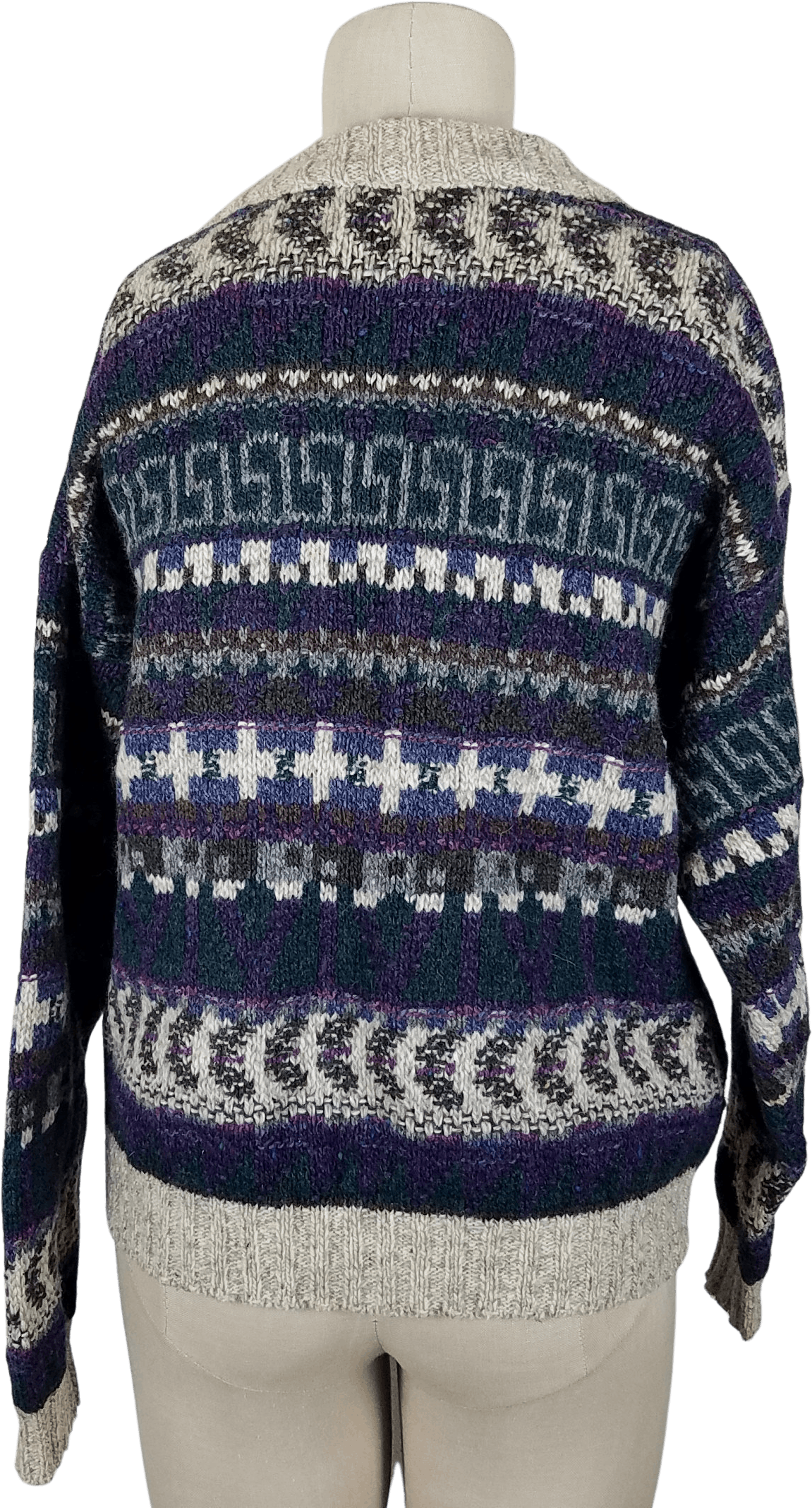 Blue Fair Isle Cardigan