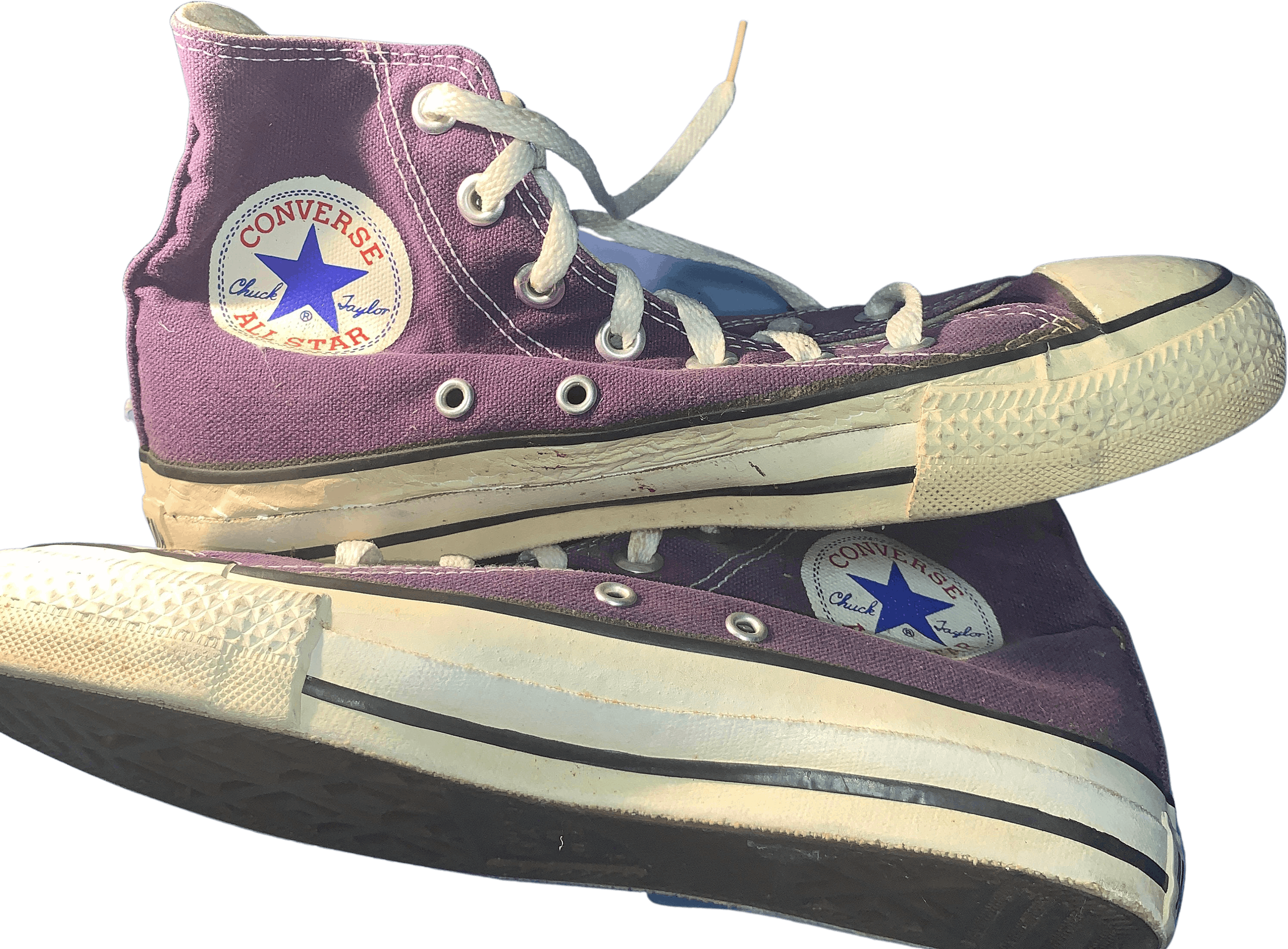 Vintage 80 s 90 s Purple Hightop Sneakers by Converse Shop THRILLING