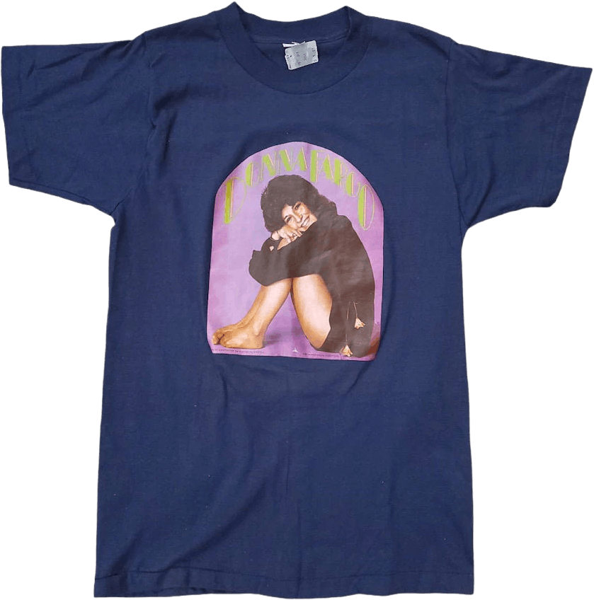 Vintage Men s 70 s Donna Fargo Navy Blue T Shirt by KMart Shop