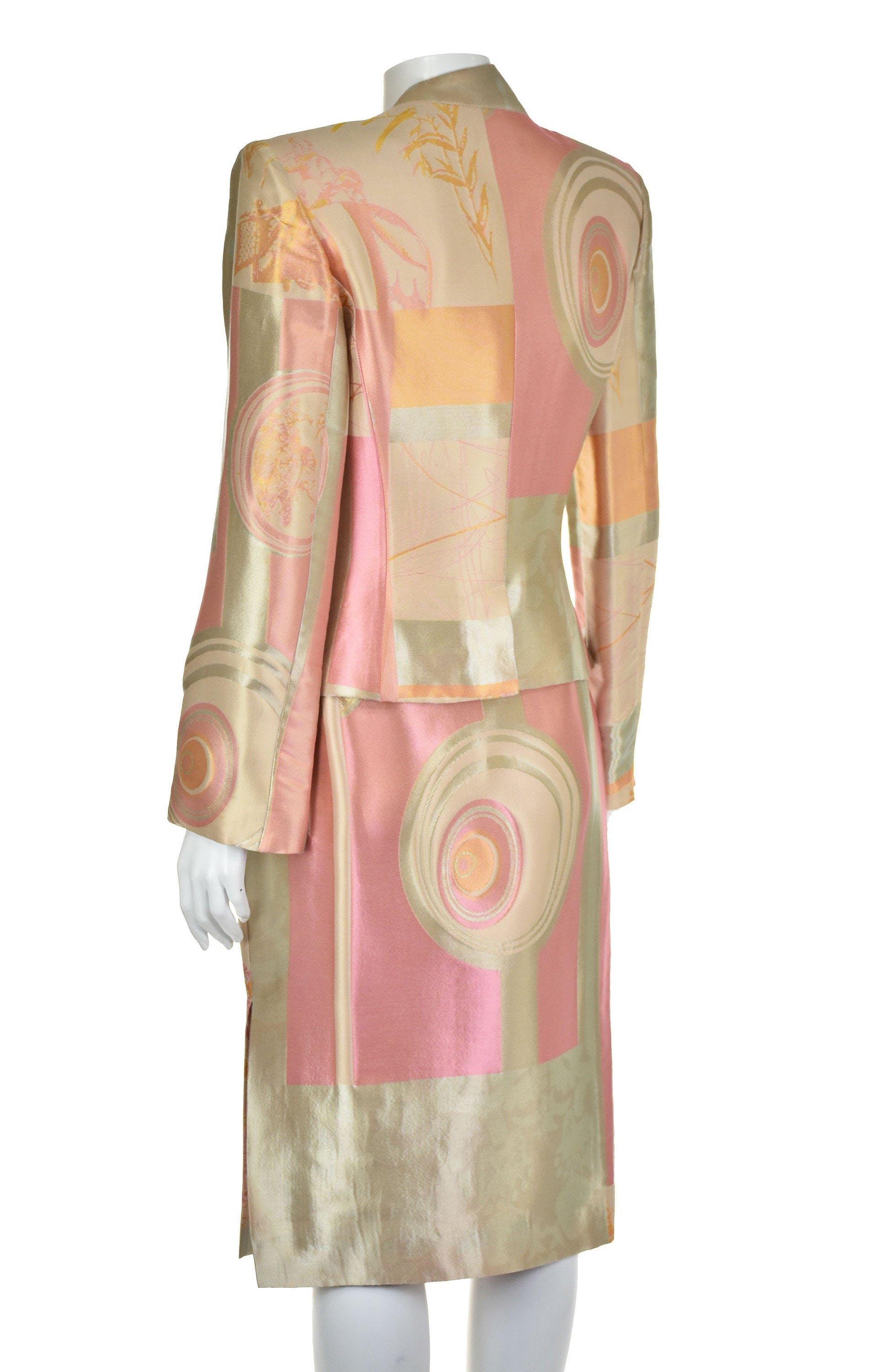 XS Christian LaCroix 1980s Pink Skirt Suit
