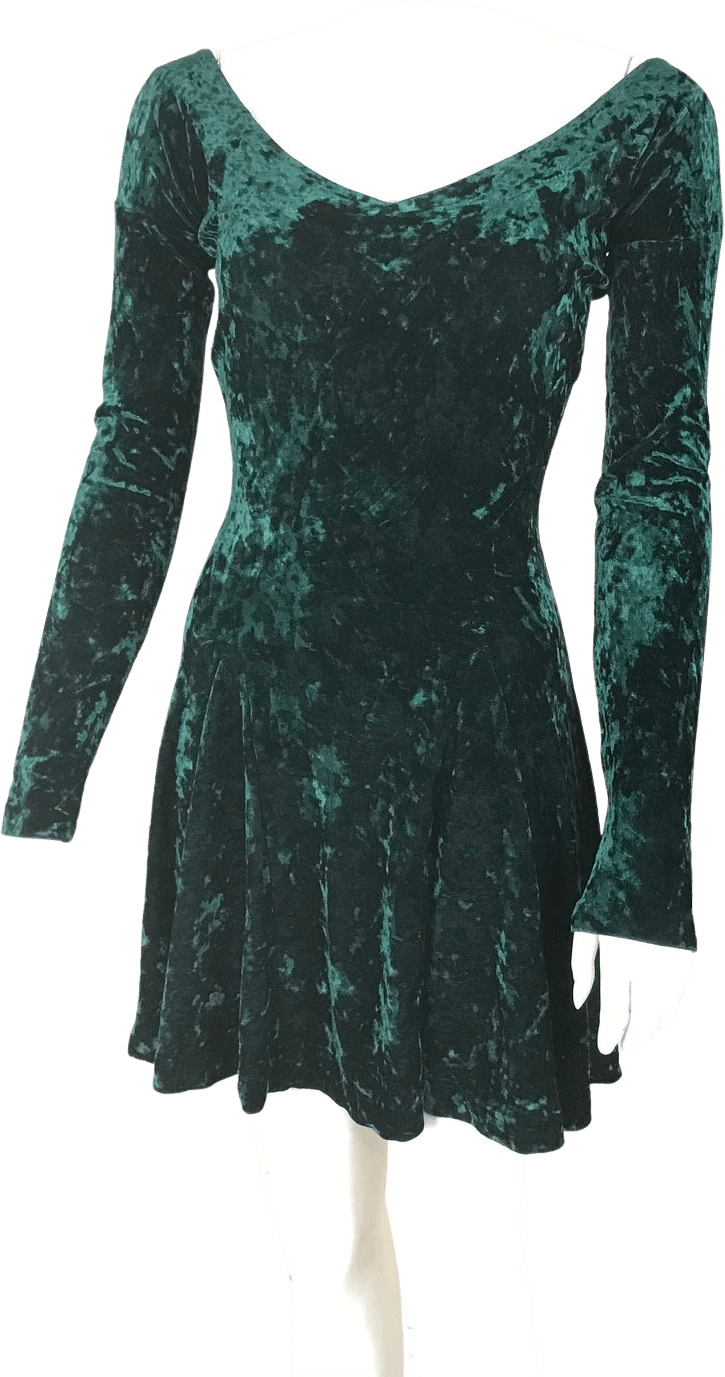 Betsey johnson green velvet dress best sale