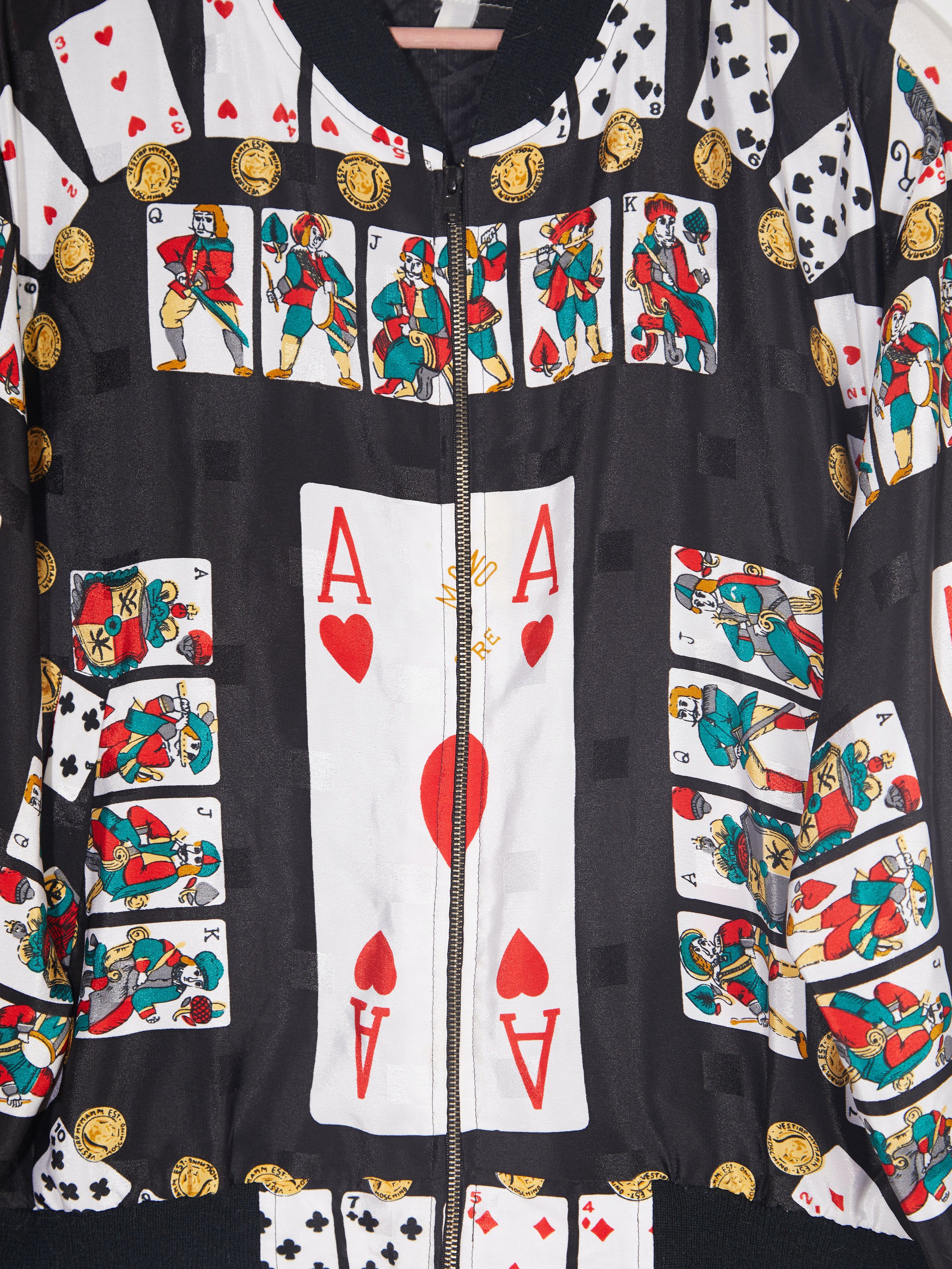 Jack of Clubs Playing Card Pattern Print Women's Bomber Jacket