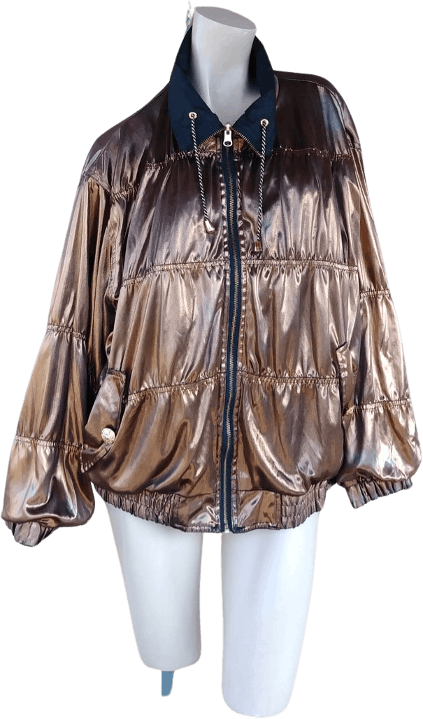 Vintage 80's Reversible Copper Bomber Jacket Shop THRILLING