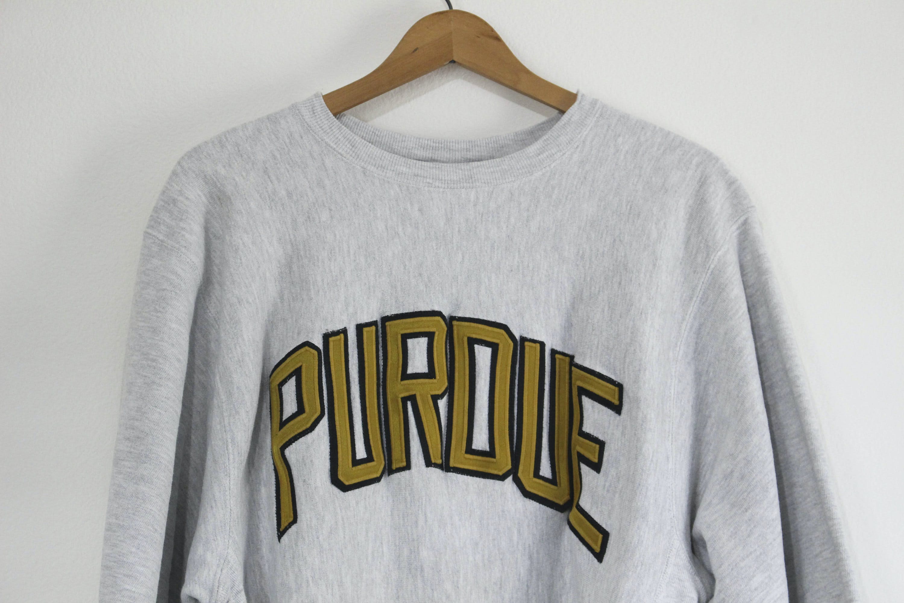 Vintage Gray Purdue University Reverse Weave Cotton Sweatshirt by Champion  | Shop THRILLING