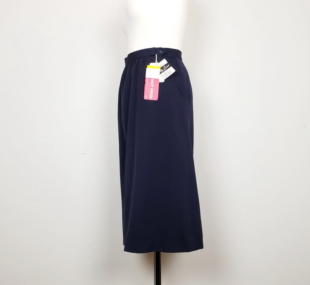 70s Vintage Wool Patterned A-Line Midi Skirt 8 main image 1