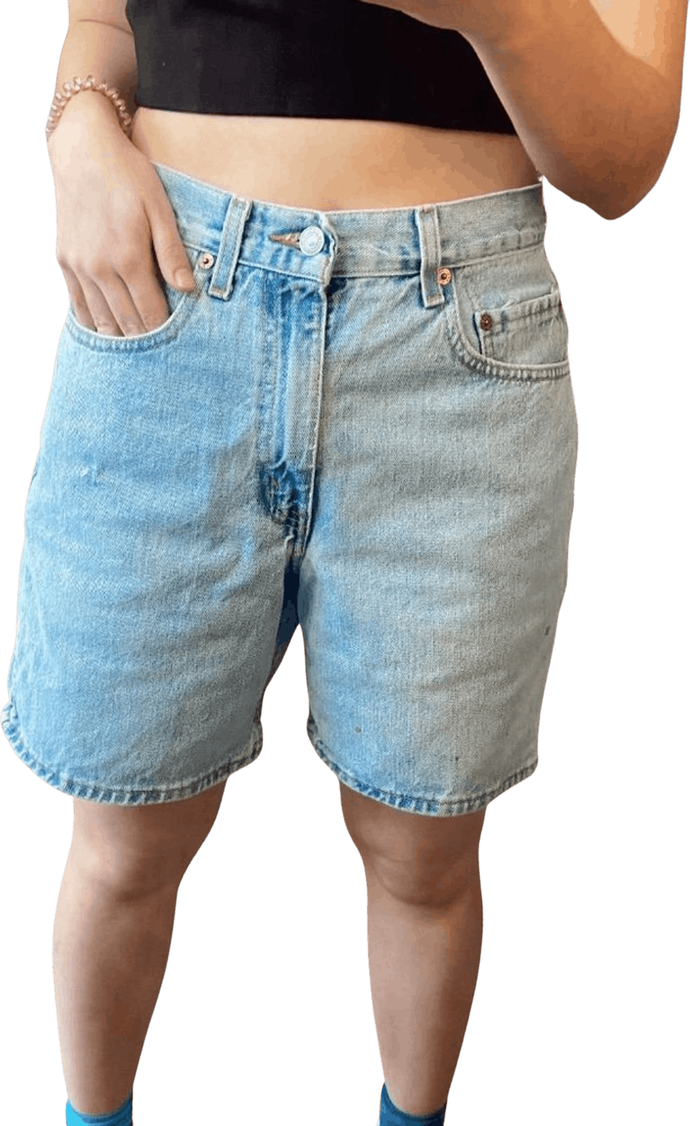 Vintage 90s Light Wash Relaxed Denim Shorts By Levis Shop Thrilling