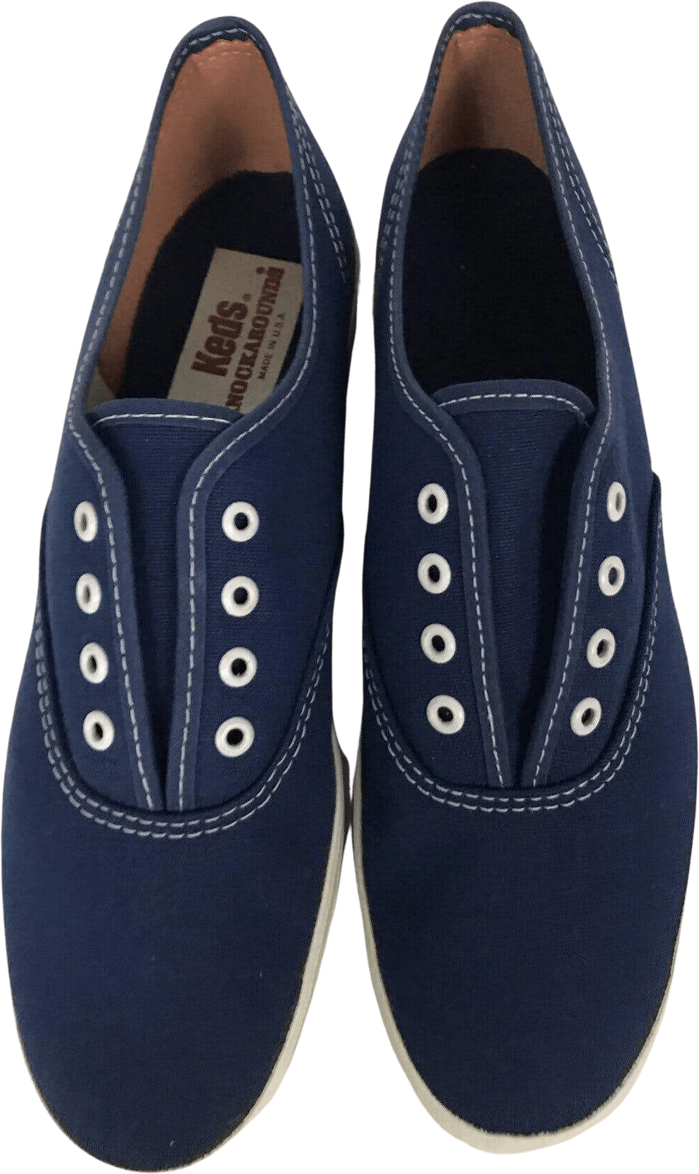 Vintage 80's Navy Blue Canvas Up Tennis Shoes Keds knockabouts | THRILLING