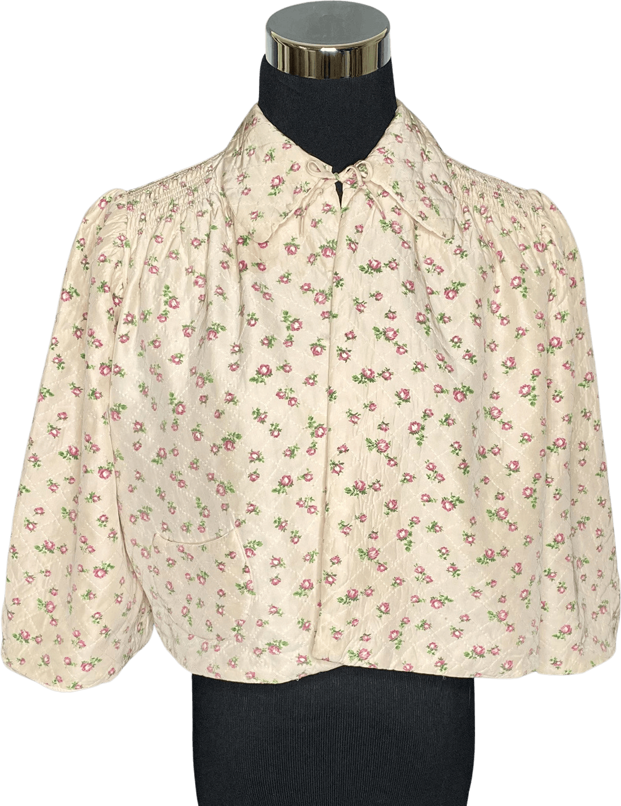 Vintage 40's Floral Print Bed Jacket by Trousseaux Shop THRILLING