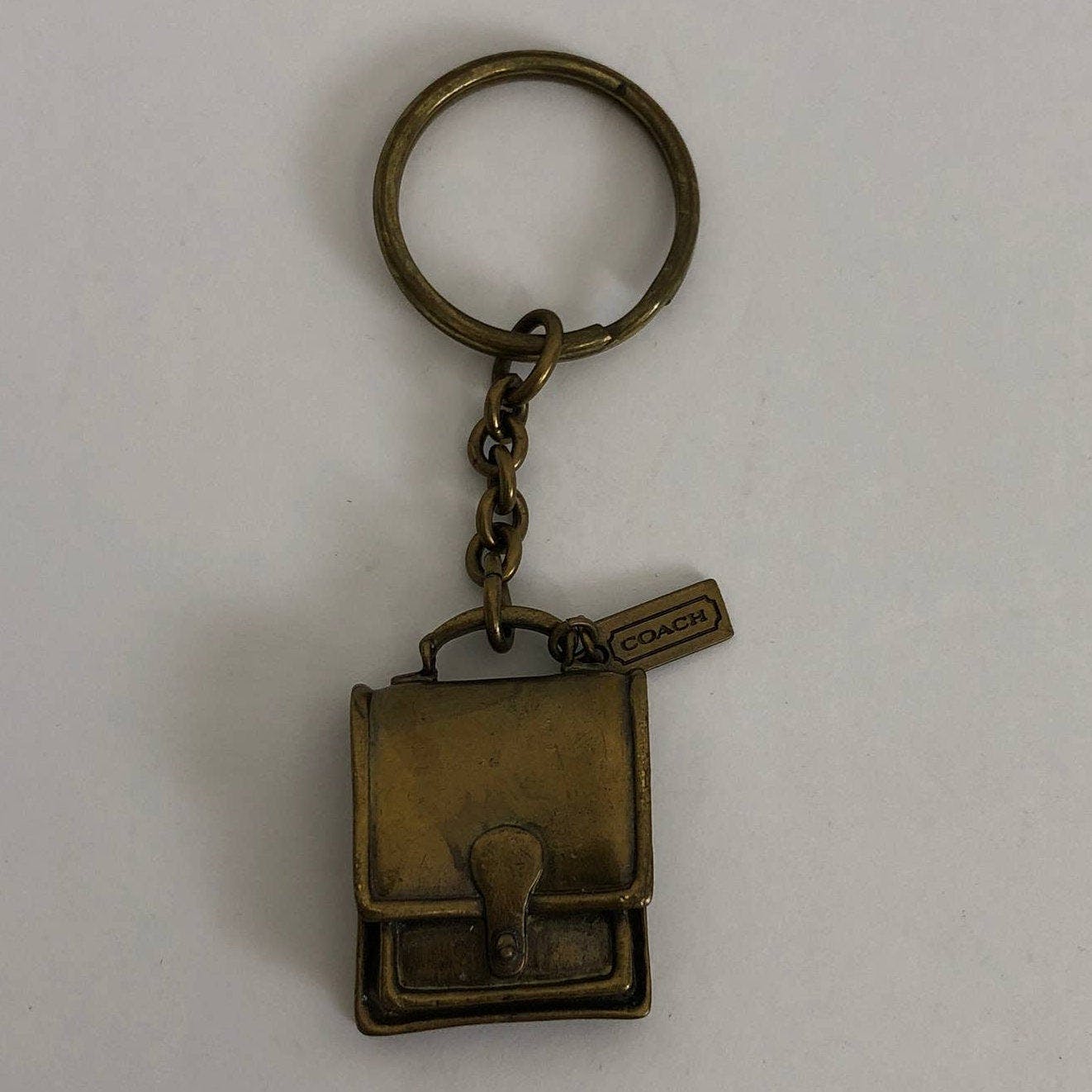 Coach, Accessories, Vintage Nwt Coach Brass Script Branded Heart Keychain  9269 98