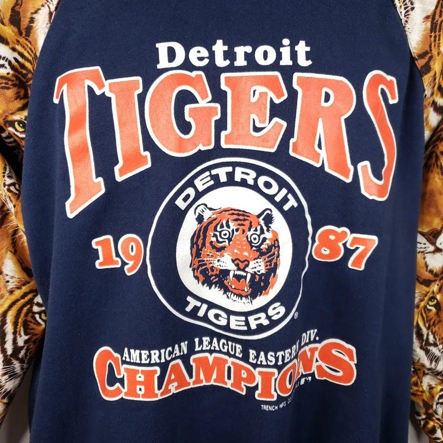 Vintage 80's Detroit Tigers Sweatshirt Size M