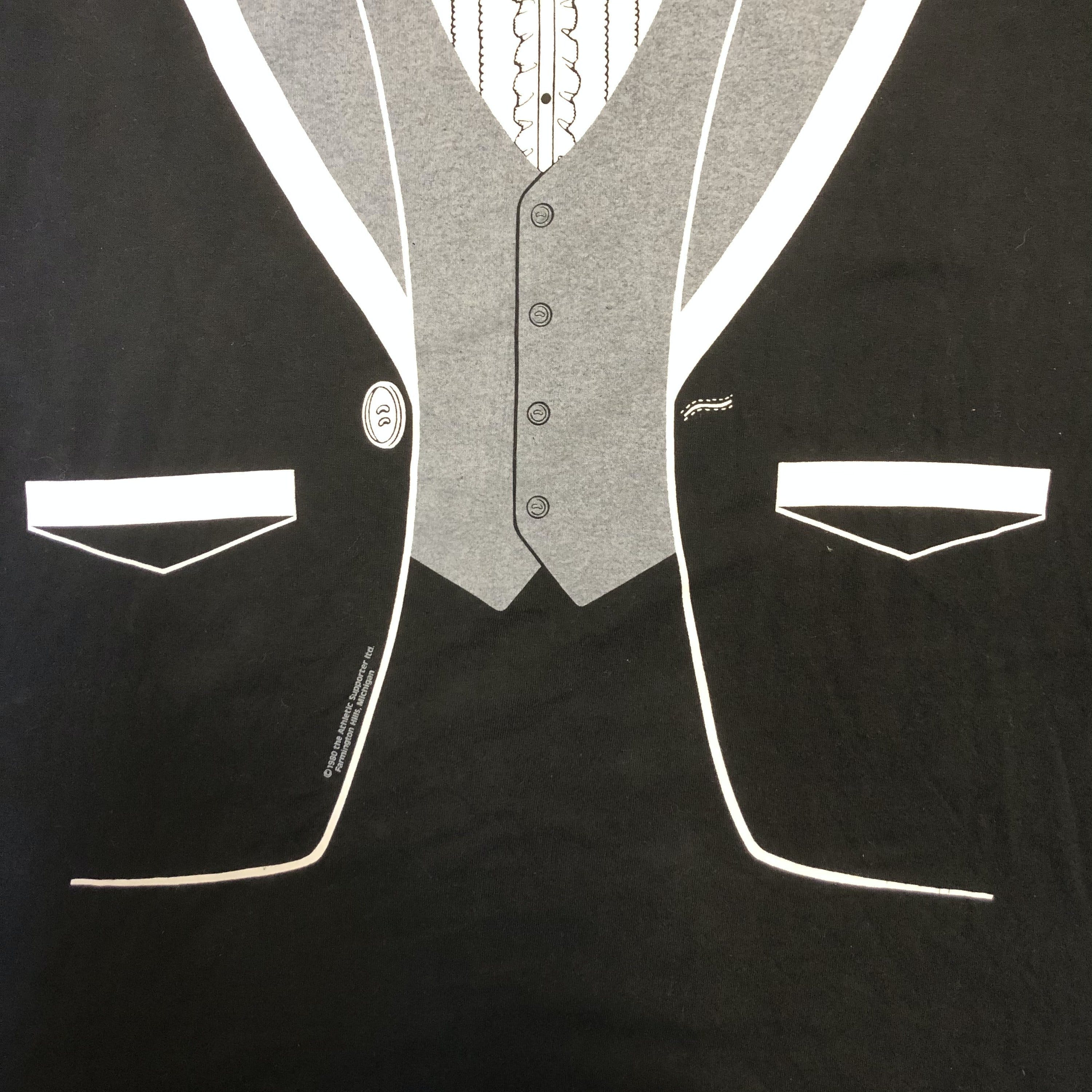 Vintage 80’s Black Tuxedo T-Shirt by the Athletic Supporter Ltd | Shop  THRILLING