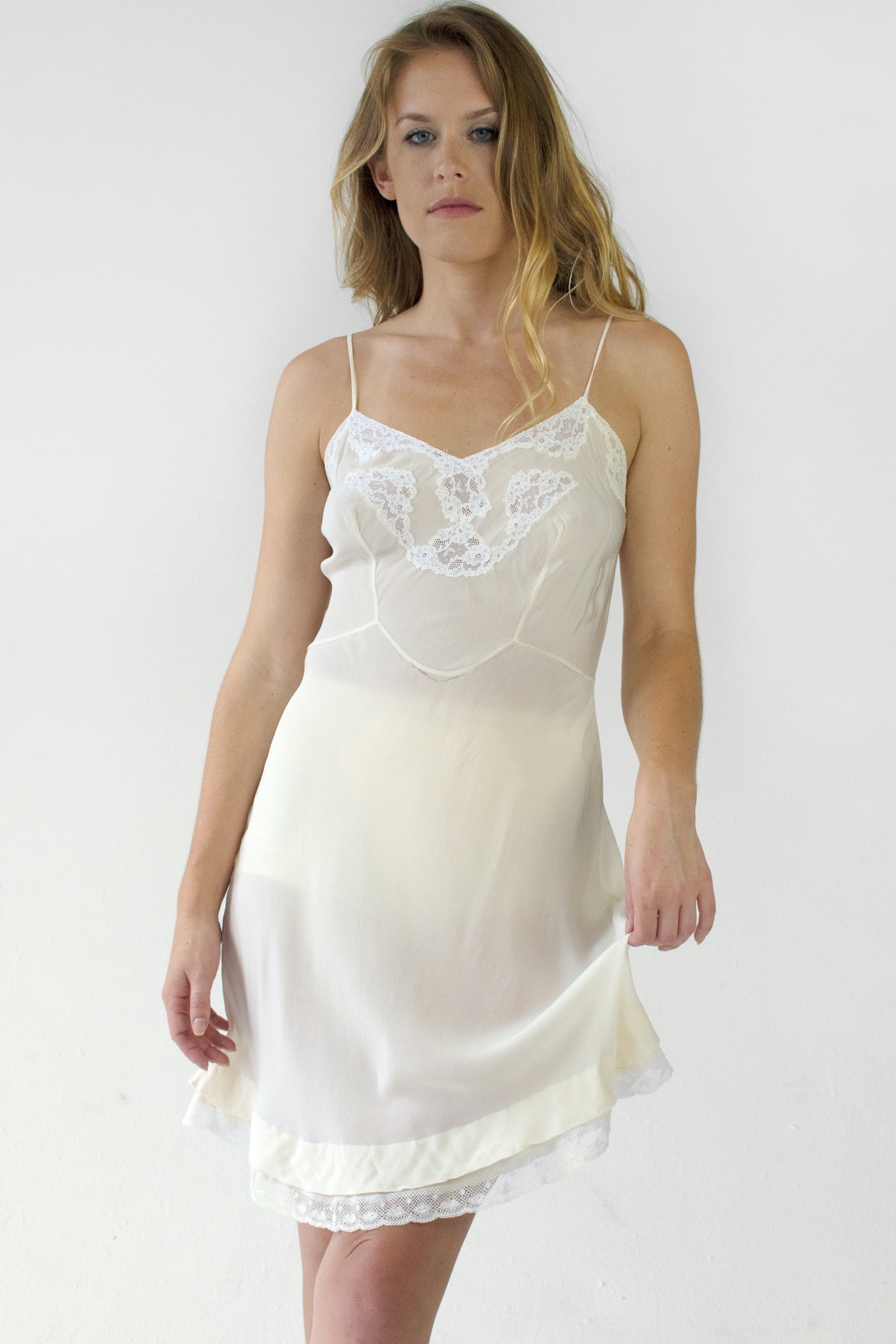 Vintage White Lace Lingerie Slip Dress | Shop THRILLING