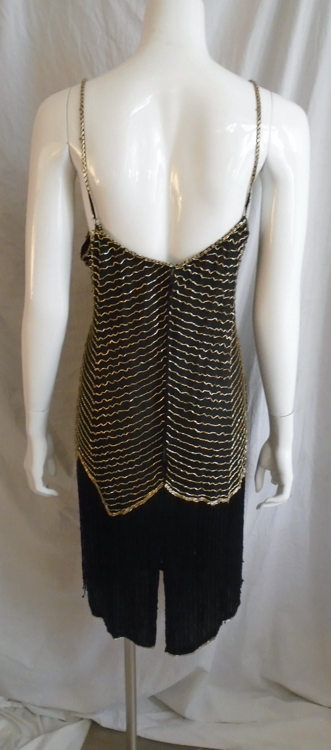 Vintage Vanna White hotsell gold sequined lined silk shift cocktail party dress small