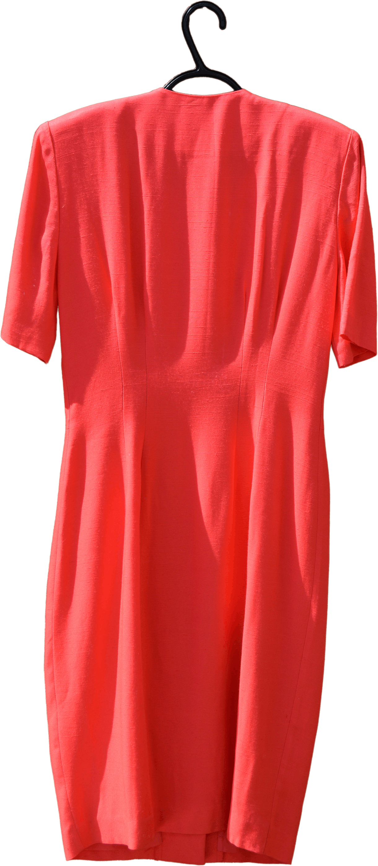 Vintage 80’s Coral Dress with Gold Button Detail by Cynthia Howie