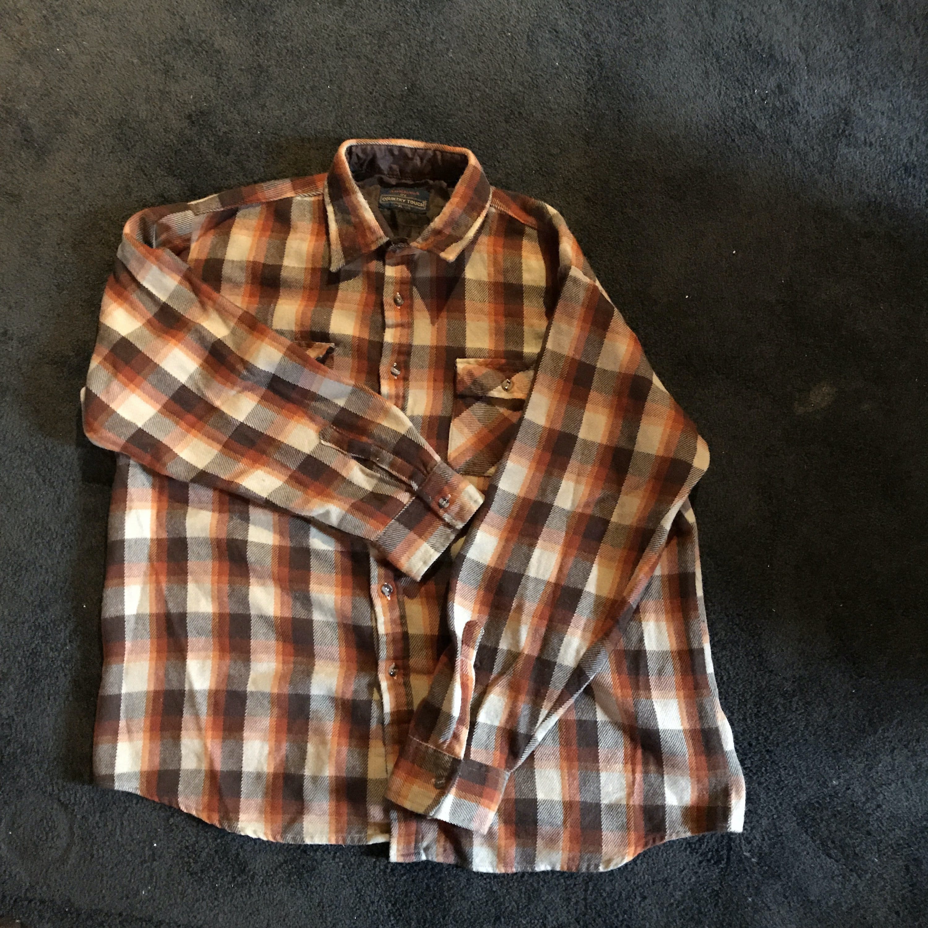 Vintage 70's Plaid Flannel Shirt by Country Touch | Shop THRILLING