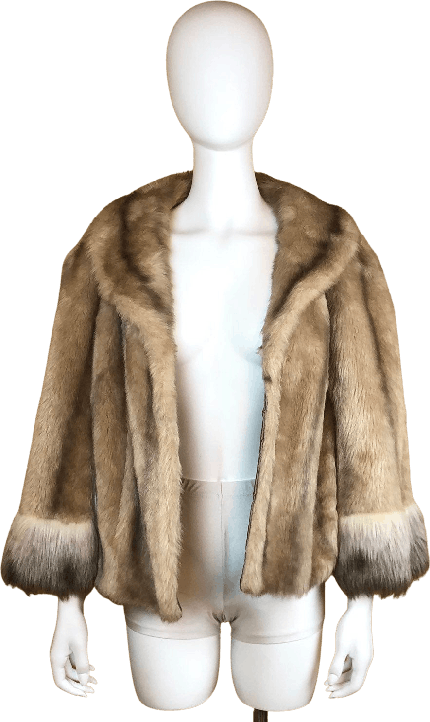 Regina Glenara by Glenoit Faux Fur Shawl outlet Cape Coat One Size