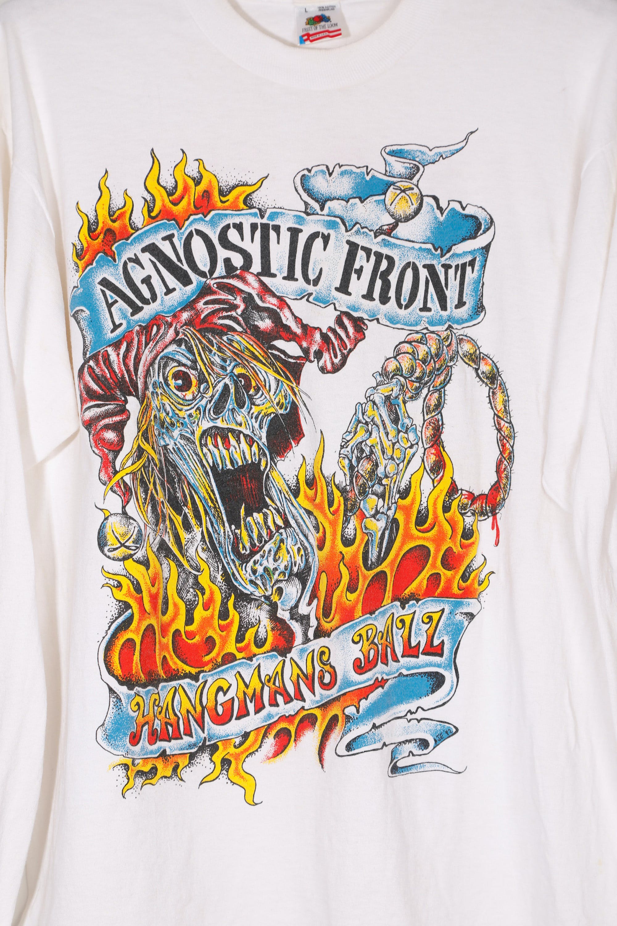 Vintage 80's White Hardcore Punk Band T-Shirt Agnostic Front | Shop  THRILLING
