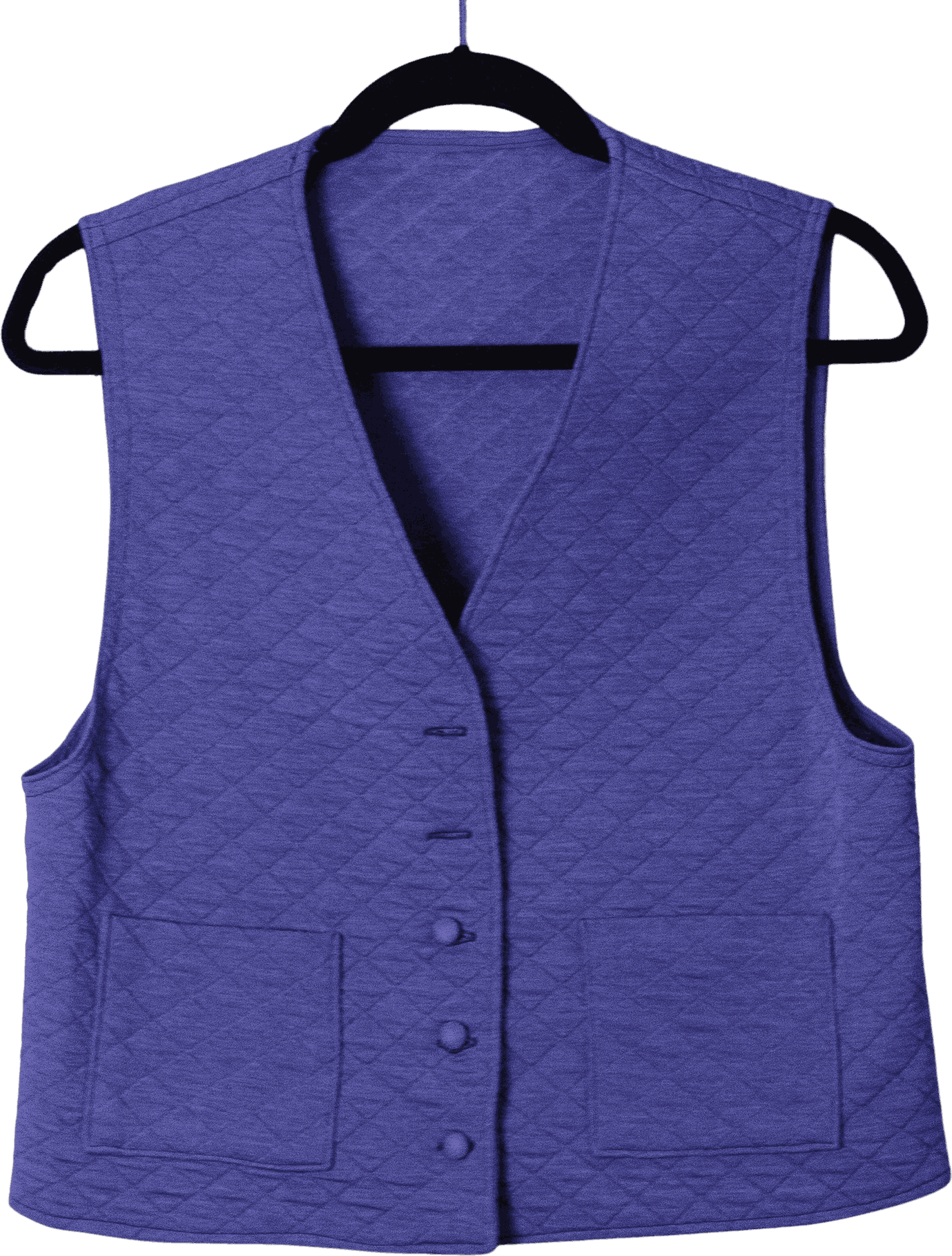 Vintage Blue Quilted Vest Shop THRILLING