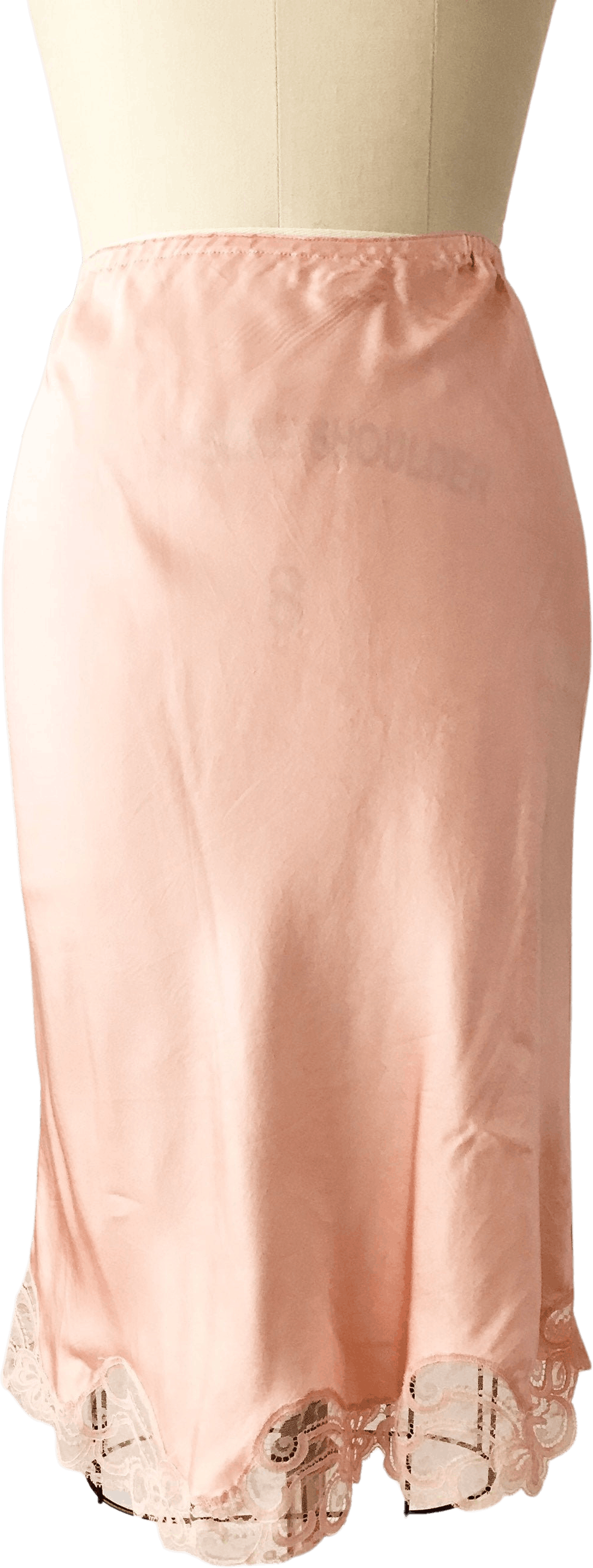 Vintage 80's Pink Silk Half Slip with Lace Shop THRILLING