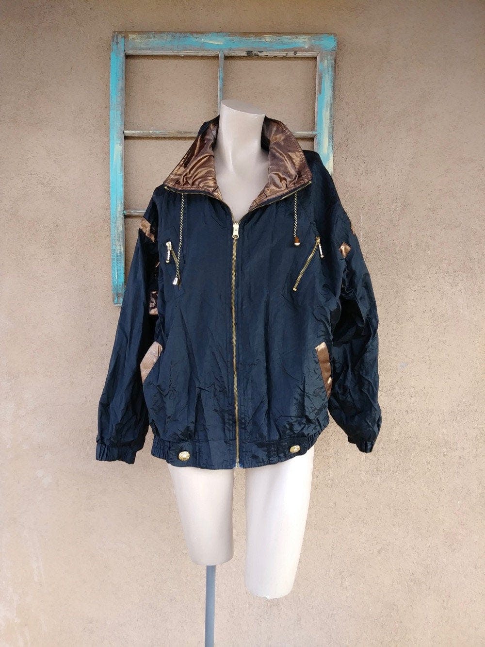 Vintage 80's Reversible Copper Bomber Jacket Shop THRILLING