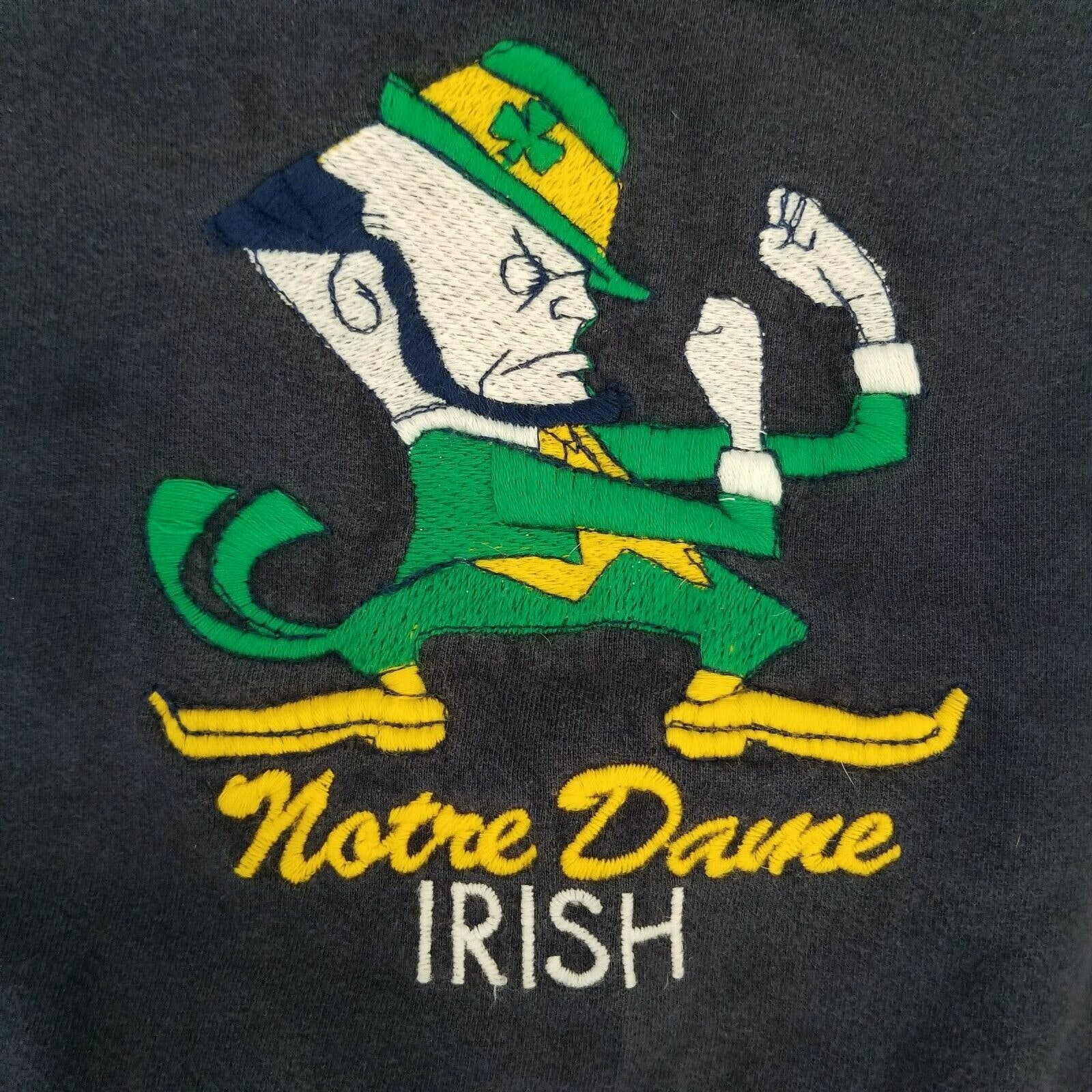 Vintage Navy Blue University Of Notre Dame Embroidered Sweatshirt By ...