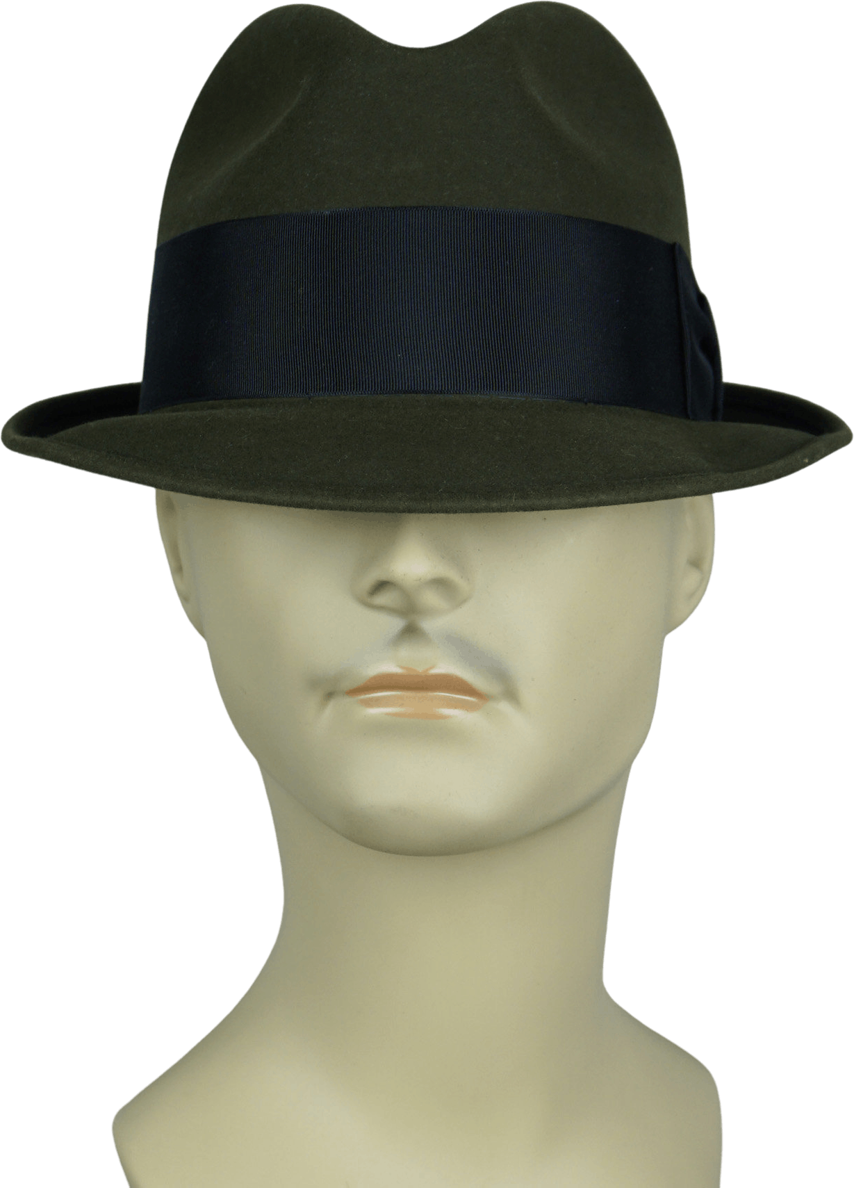 Vintage Mans Fedora, 60’s Dark Olive Green Trilby Hat by Knox Shop