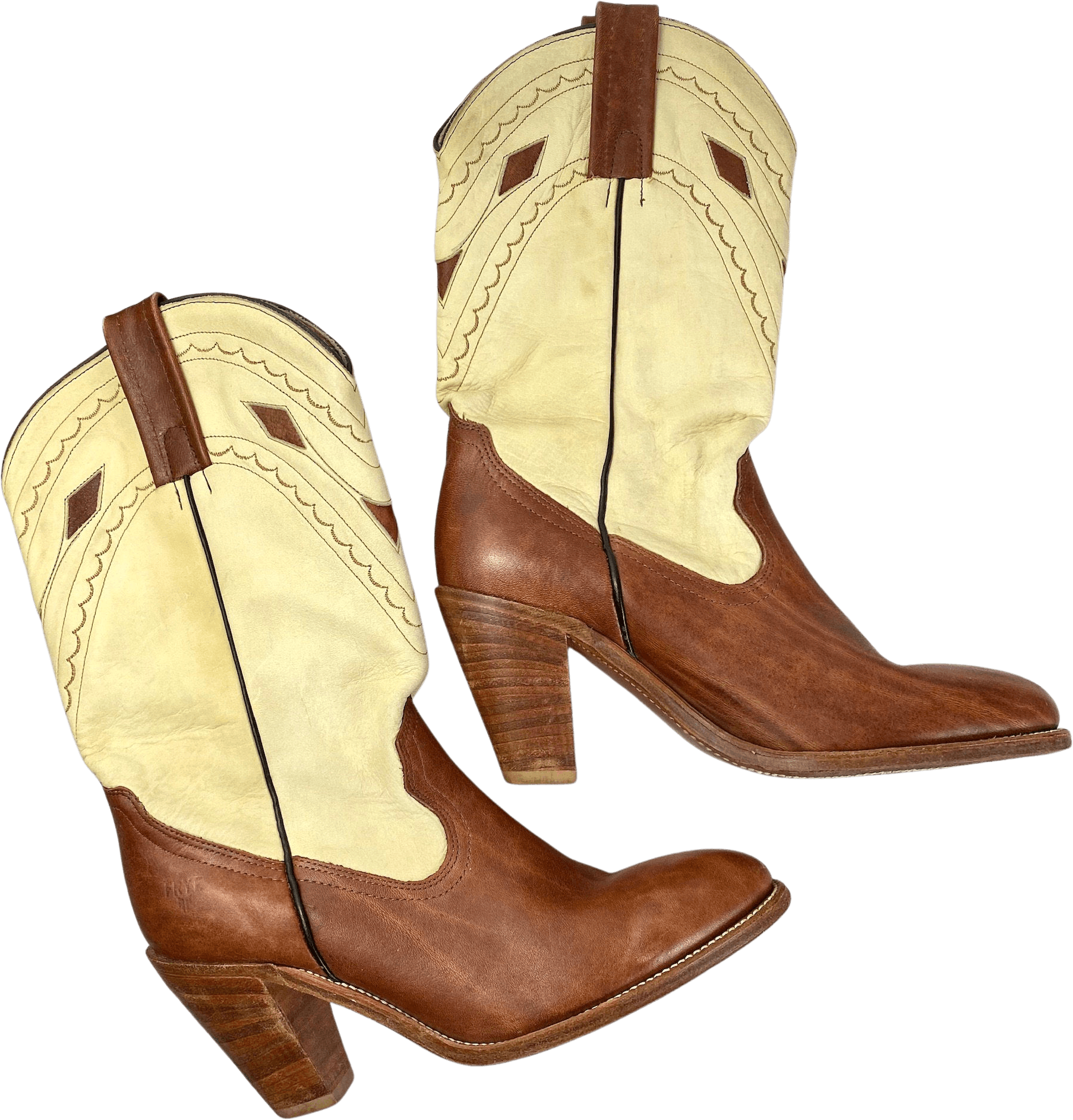 vintage-white-and-brown-leather-cowboy-boots-by-frye-shop-thrilling