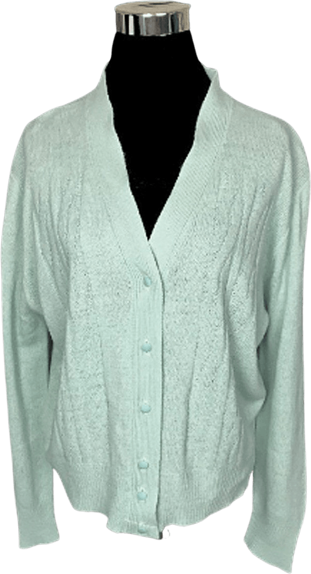 Vintage 60's Pastel Green Sweater Shop THRILLING