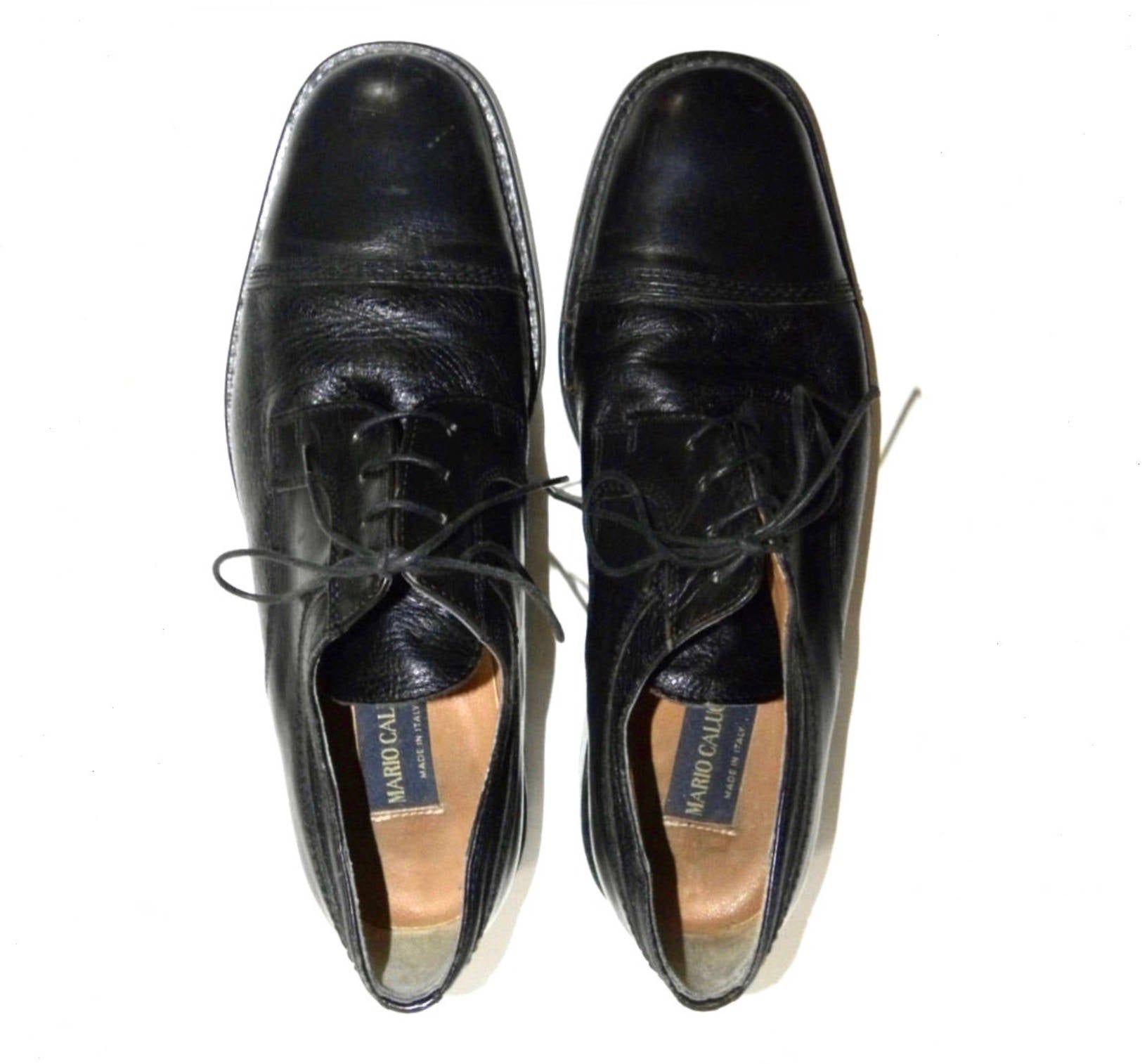 MARIO CALUGI Men’s Dress Shoes 10M Black Made in Italy Leather Dressy Oxfords Vintage Mario Calugi ITALY Men main image 2