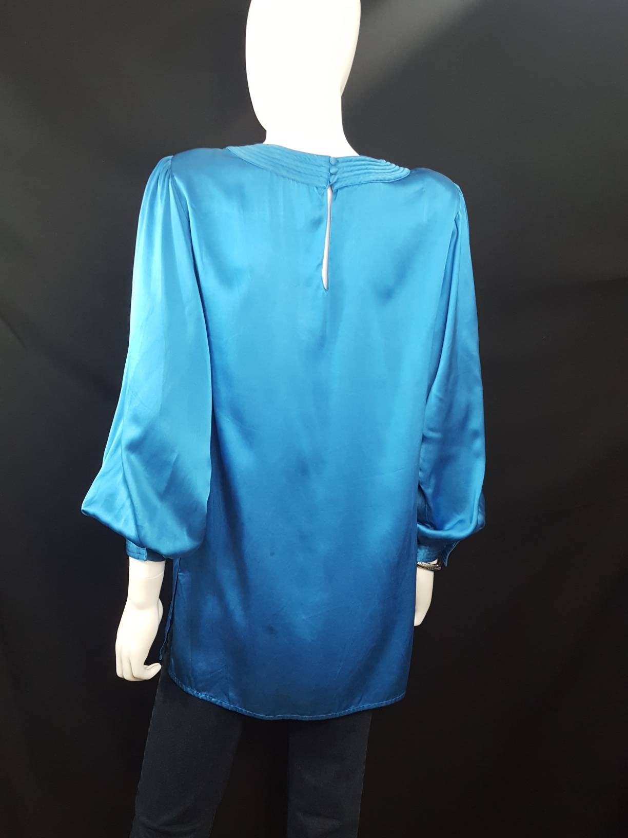 70s elizabeth arden marigold silk blouse (NOS)