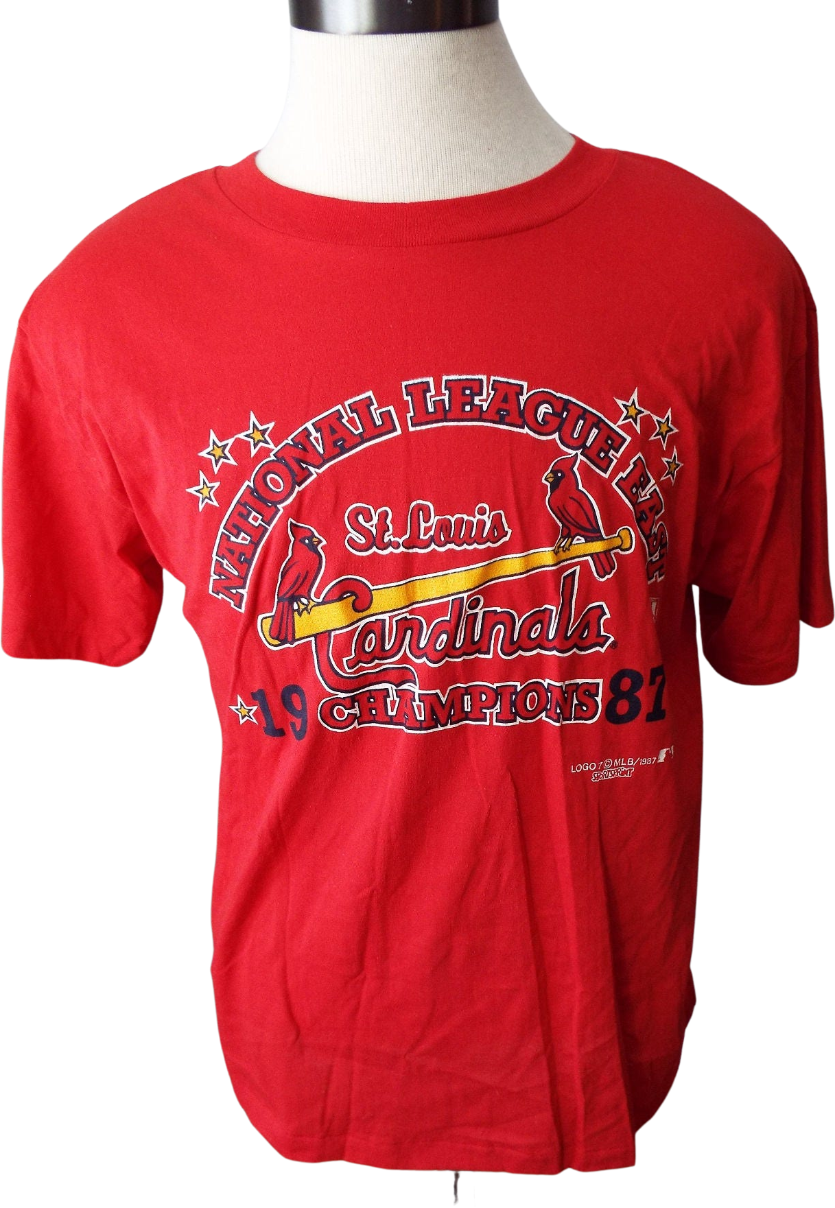 80s Vintage St. Louis Cardinals MLB Baseball Raglan T-Shirt - Medium