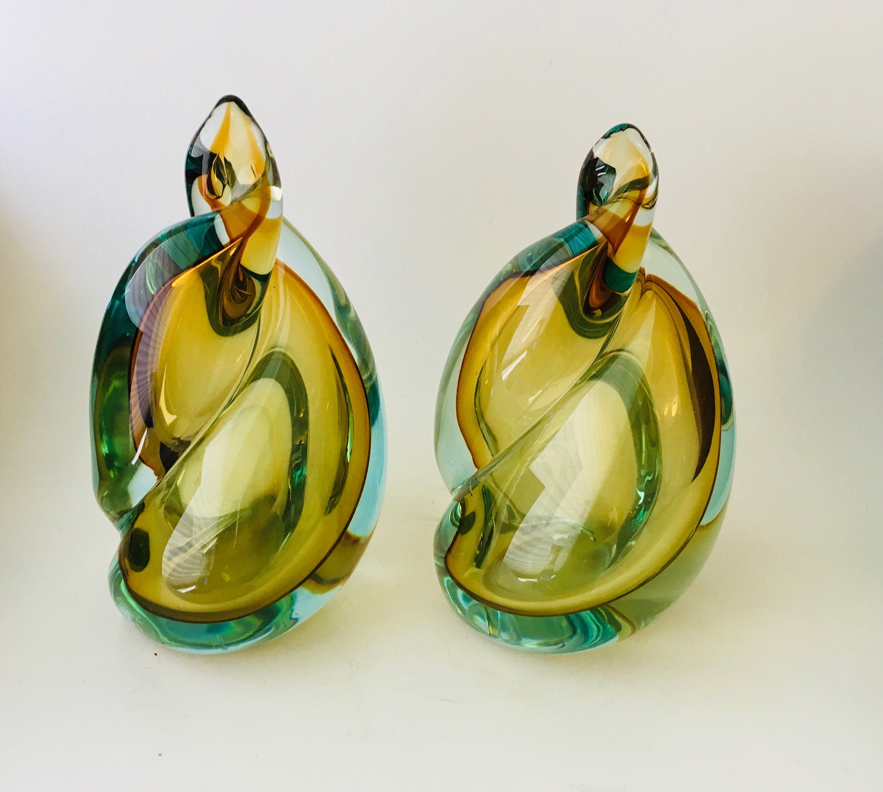 Colorful Glass Bookends Vintage Shop THRILLING