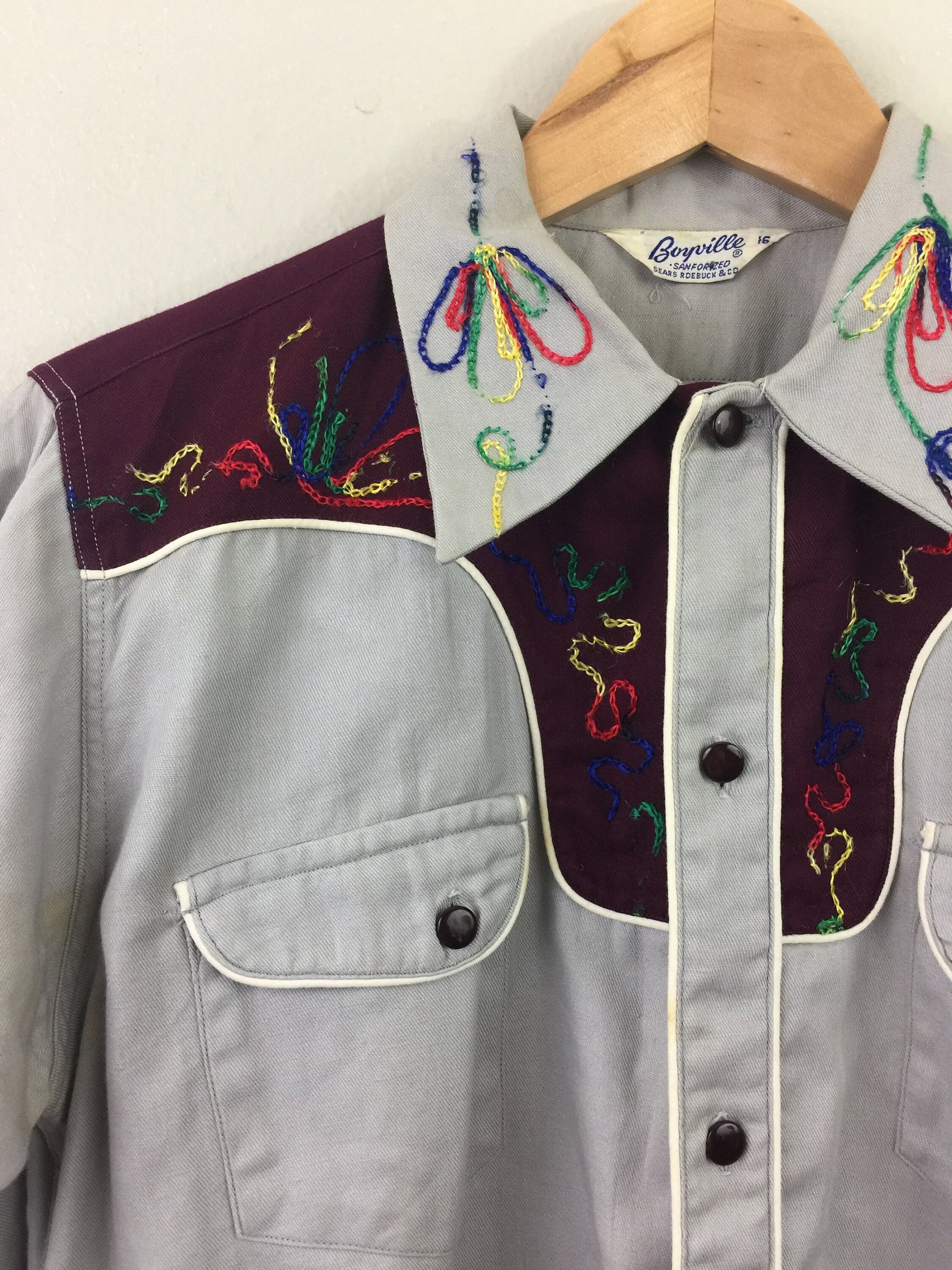 Vintage 40’s Men's Embroidered Western Shirt | Shop THRILLING